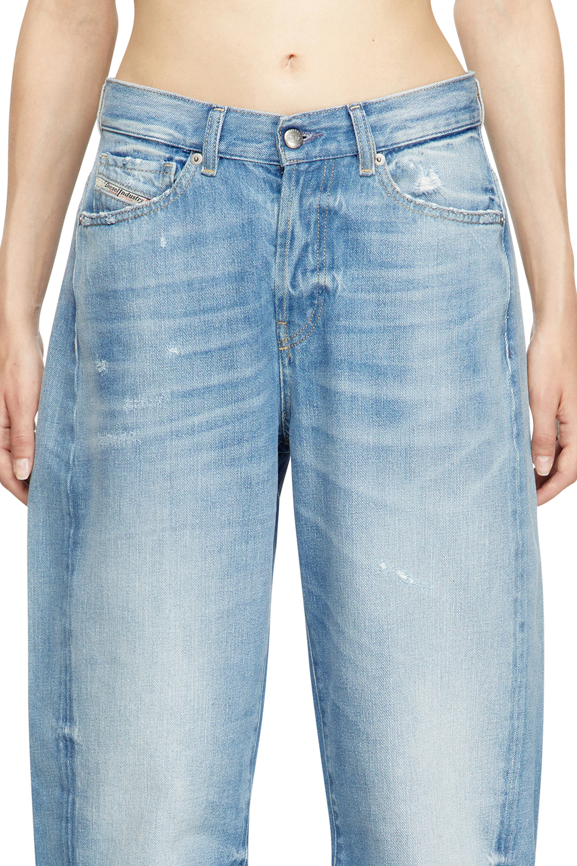 Relaxed Jeans 1974 D-Ellz 09M24, Light Blue Diesel - Woman's Relaxed Jeans 1974 D-Ellz 09M24, Light Blue - 5