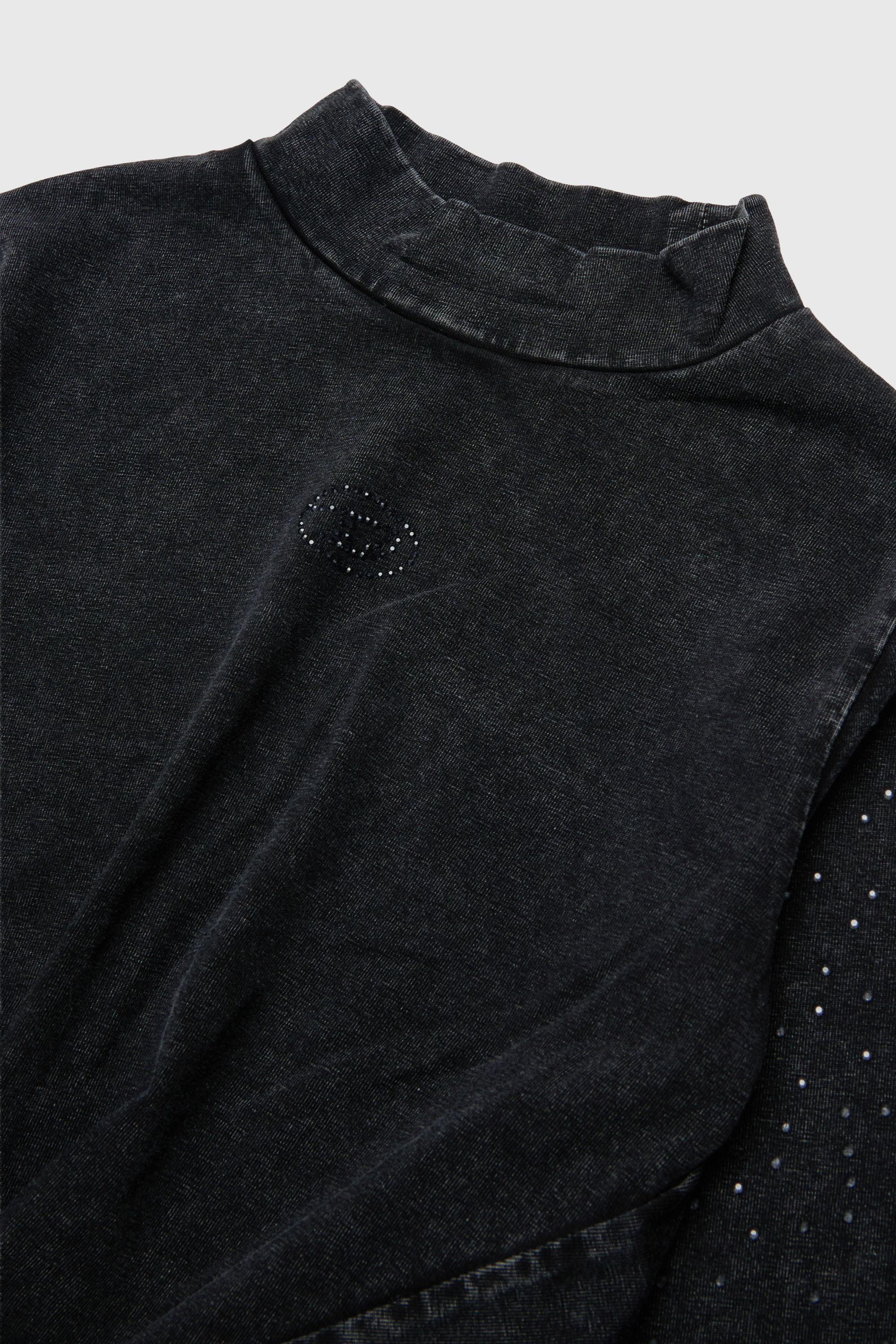 Diesel - TKNOT, Woman's Twist-hem top with rhinestones in Black - 3
