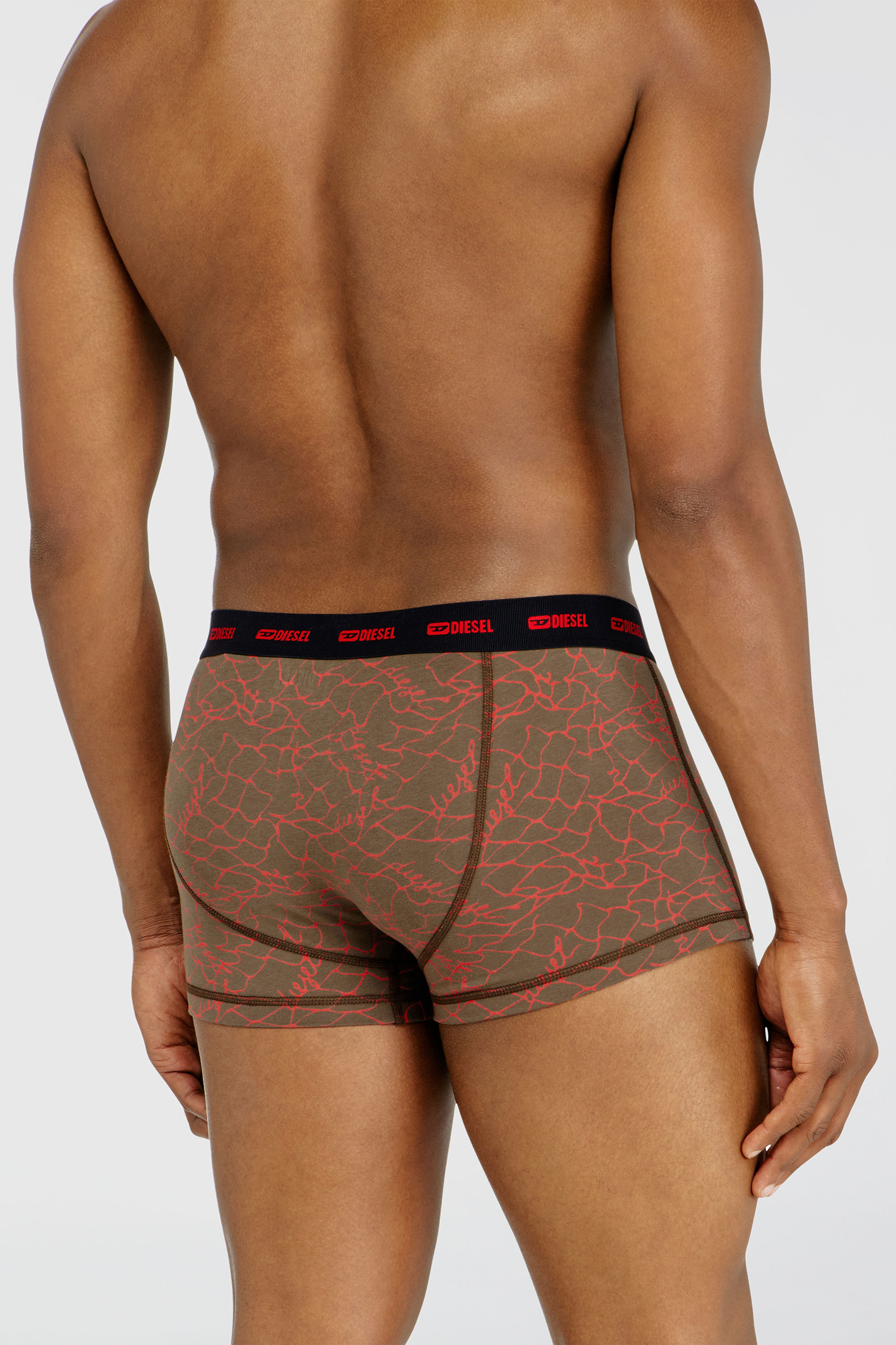 Diesel - DAMIEN-UTLT-3PACK, Man's Three-pack of trunks with graphic motif in Black/Brown - 4