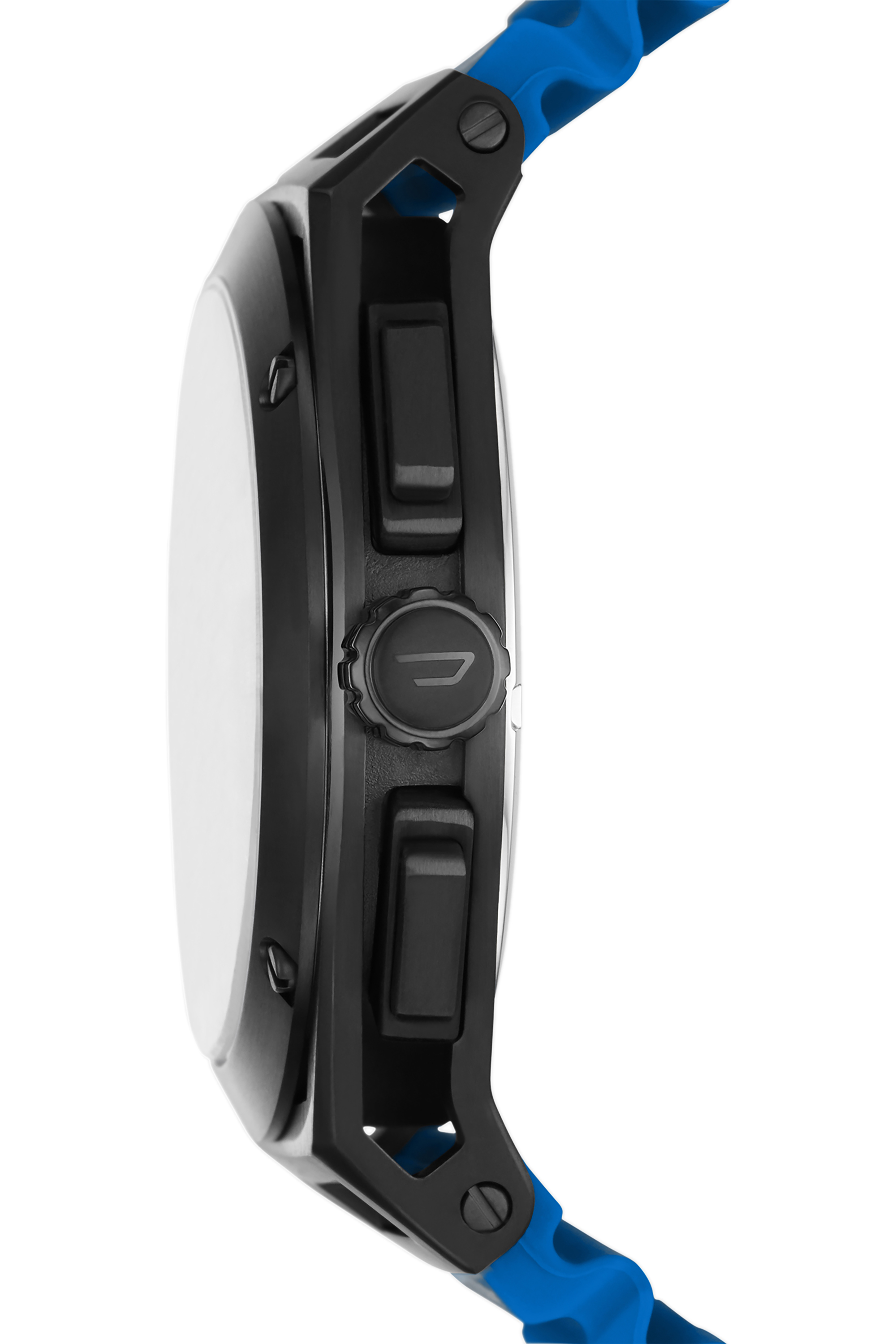 Diesel - DZ4545, Man's Timeframe chronograph blue silicone watch in Blue - 3