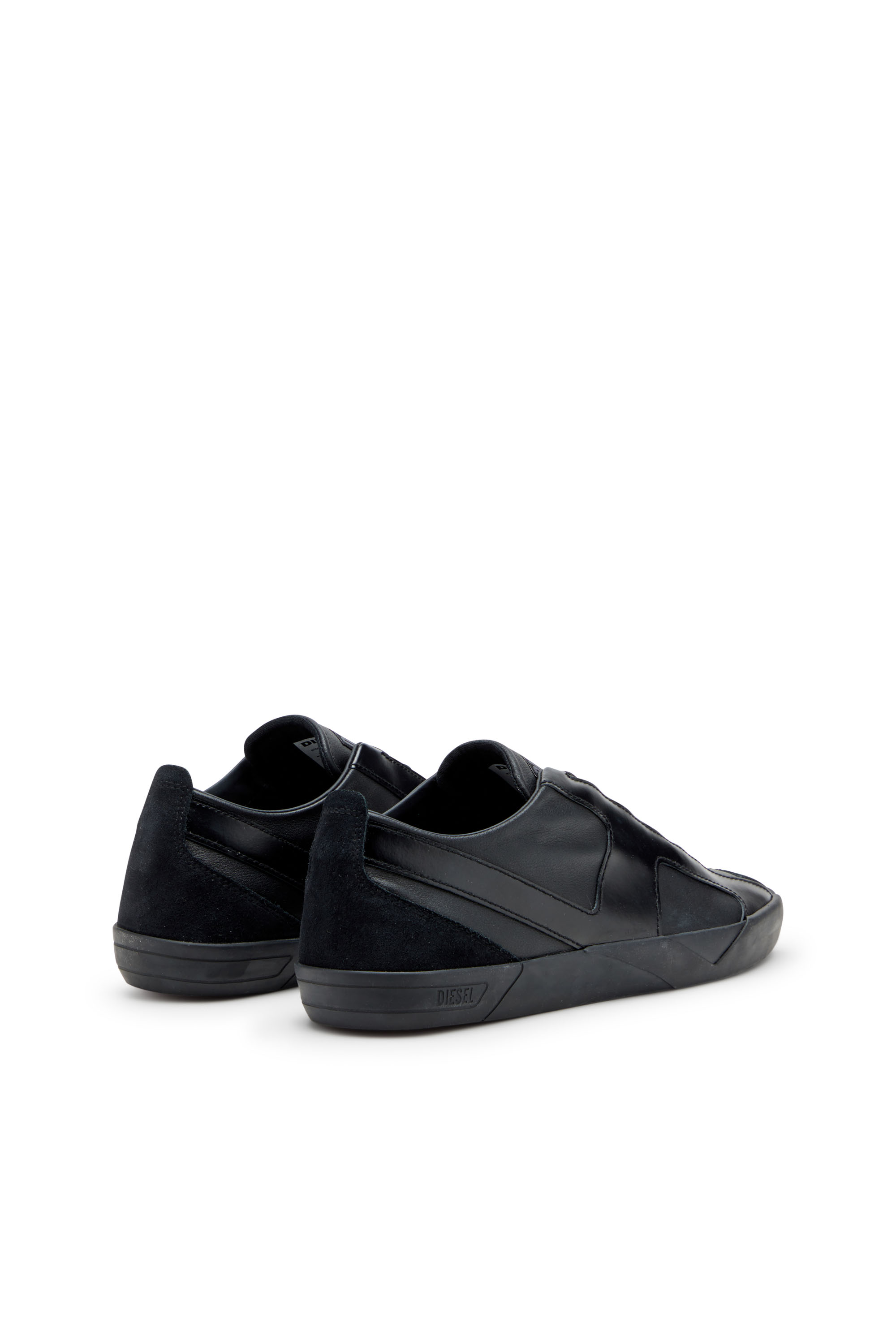 Diesel - S-SLANTE-D LOW, Man's S-Slante-D-Sneakers in suede and leather with D logo in Black - 3