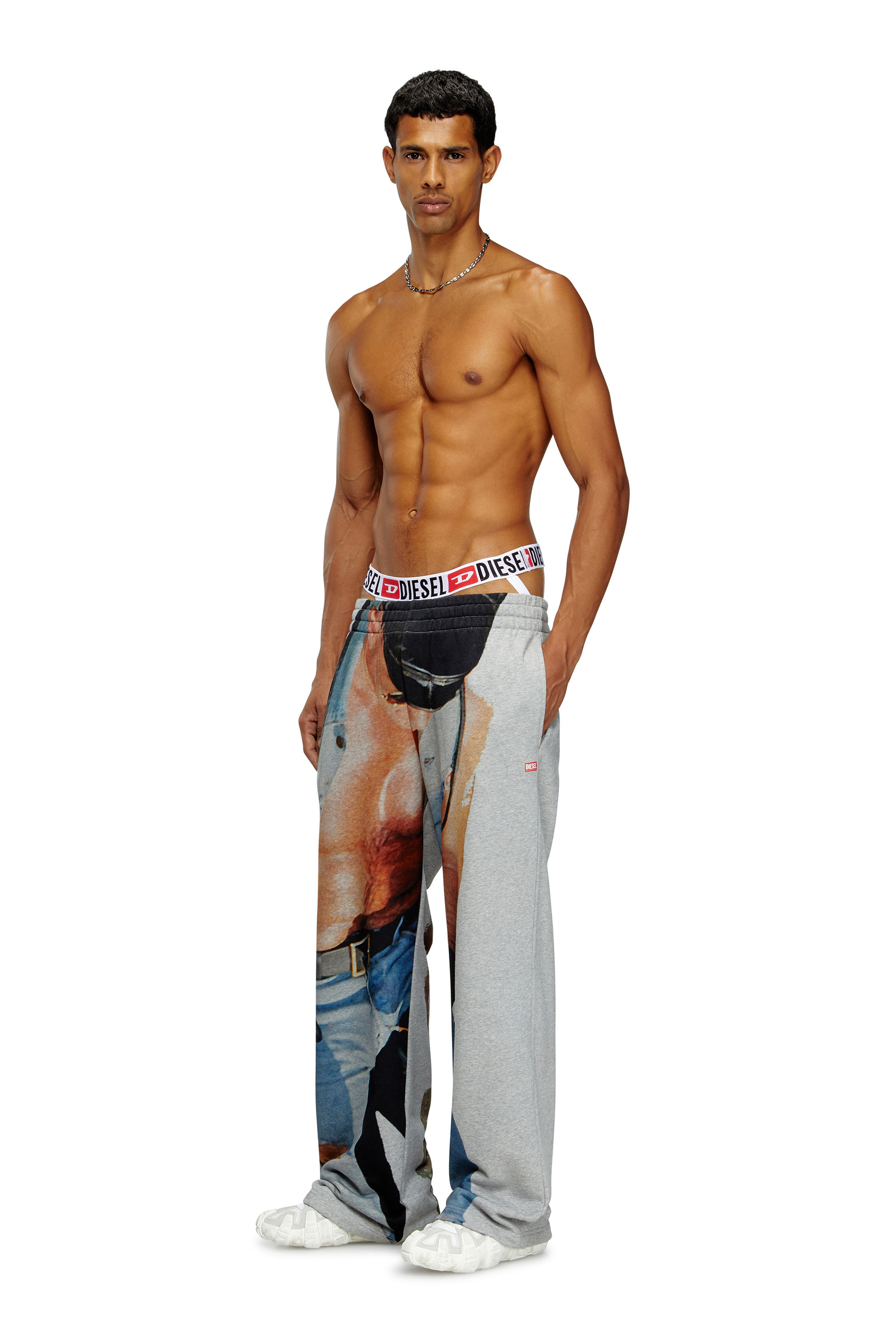 PR-UMBR-JOCKY, White Diesel - PR-UMBR-JOCKY, Man's Jock strap with graphic print in White - 2