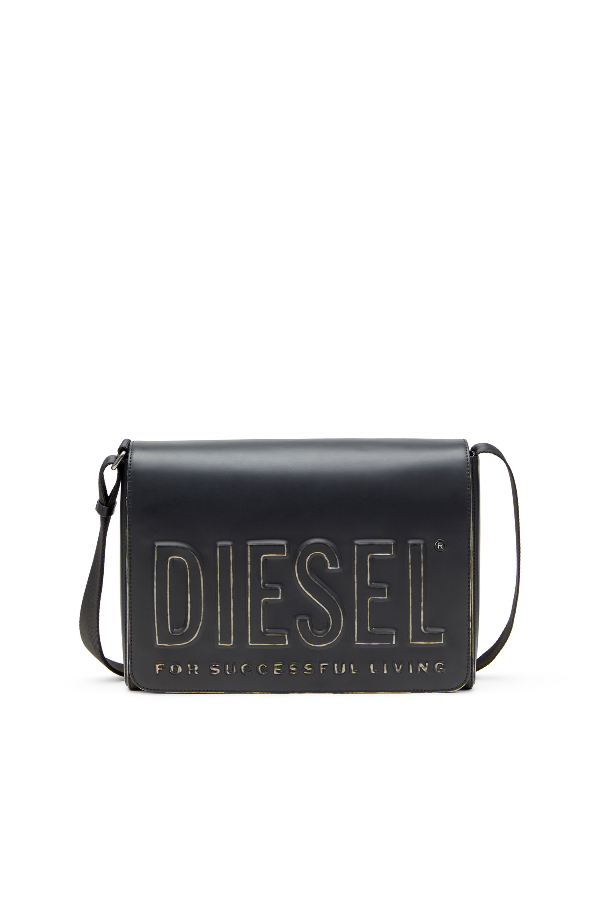 Diesel - DSL 3D MESSENGER S X, Man's Dsl 3D-Messenger bag in brushed PU in Black - 1