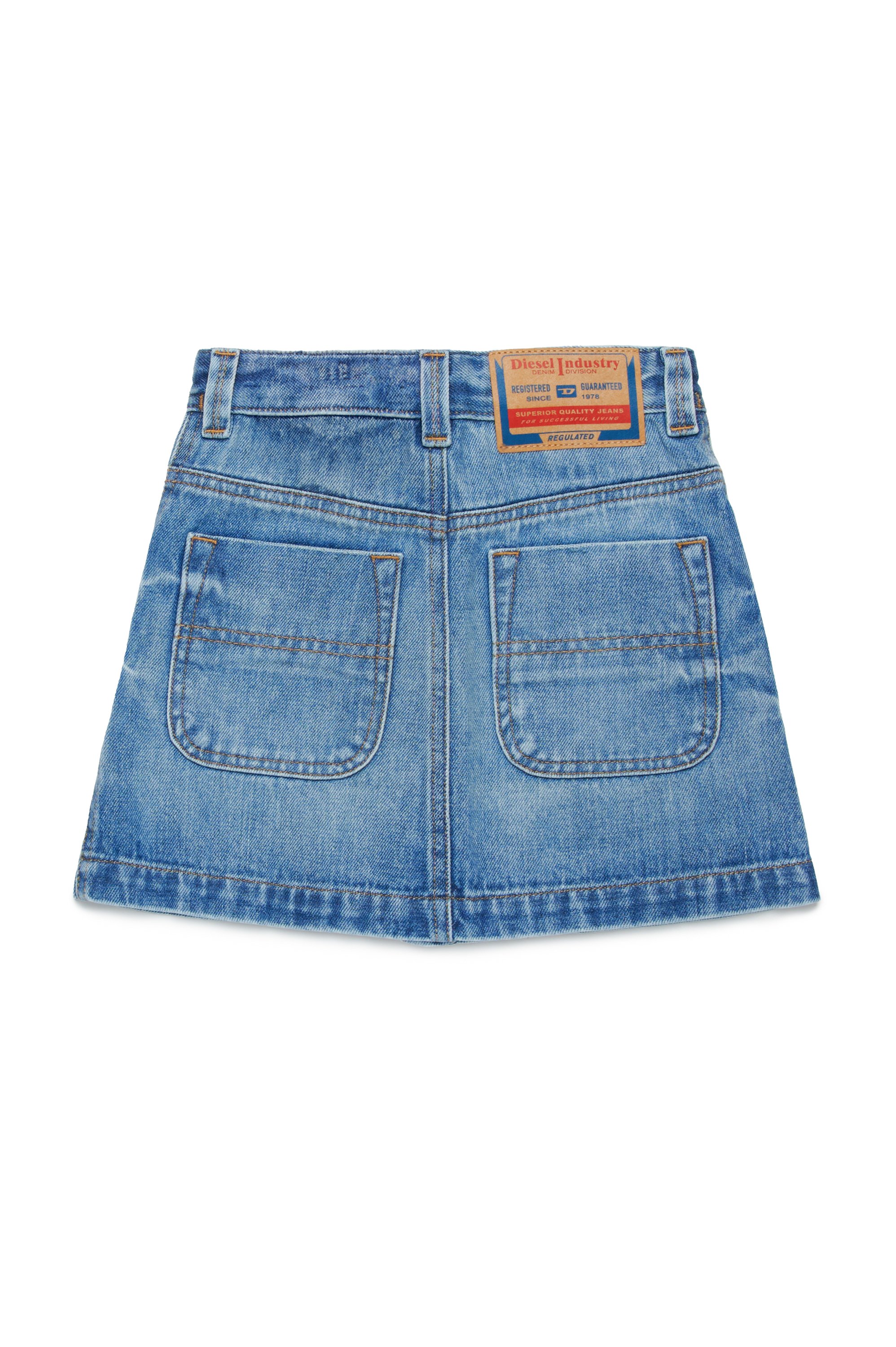 Diesel - GEALBUS, Woman's Button-front denim mini skirt in Medium blue - 2