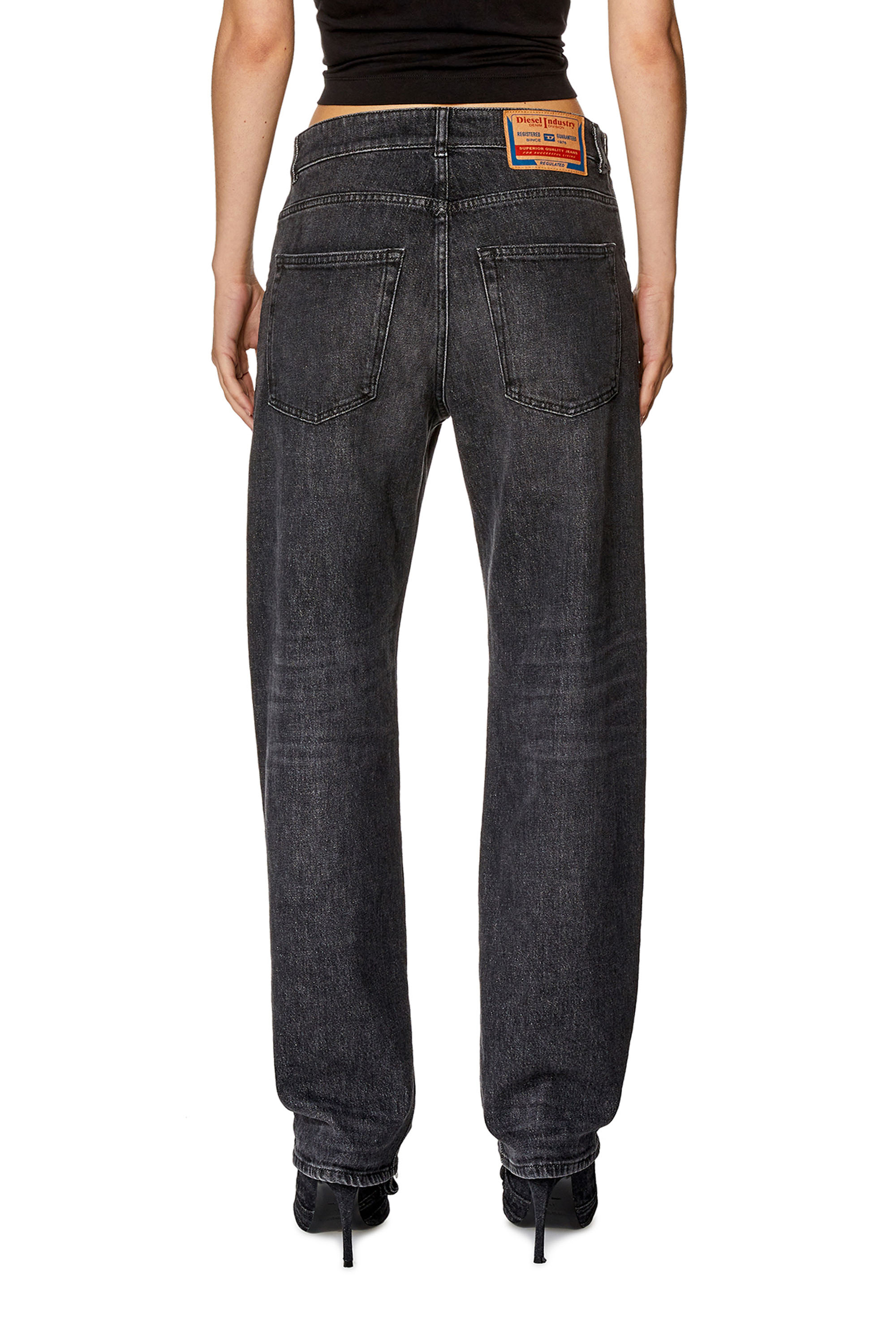 Diesel - D-Ark 0CKAH Straight Jeans, Black/Dark grey - Image 4