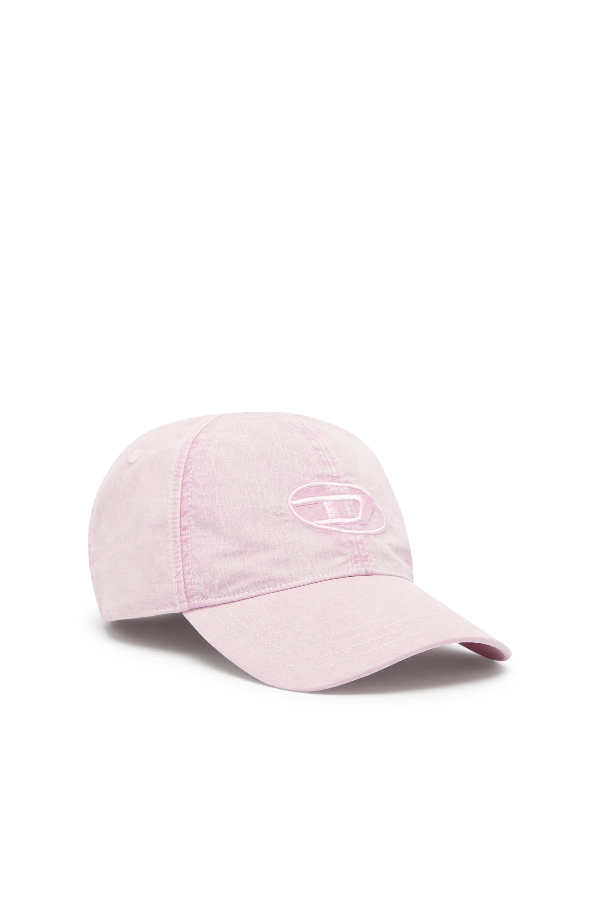 Diesel - C-NYLOFF, Man's Baseball cap with embroidered Oval D in Pink - 1