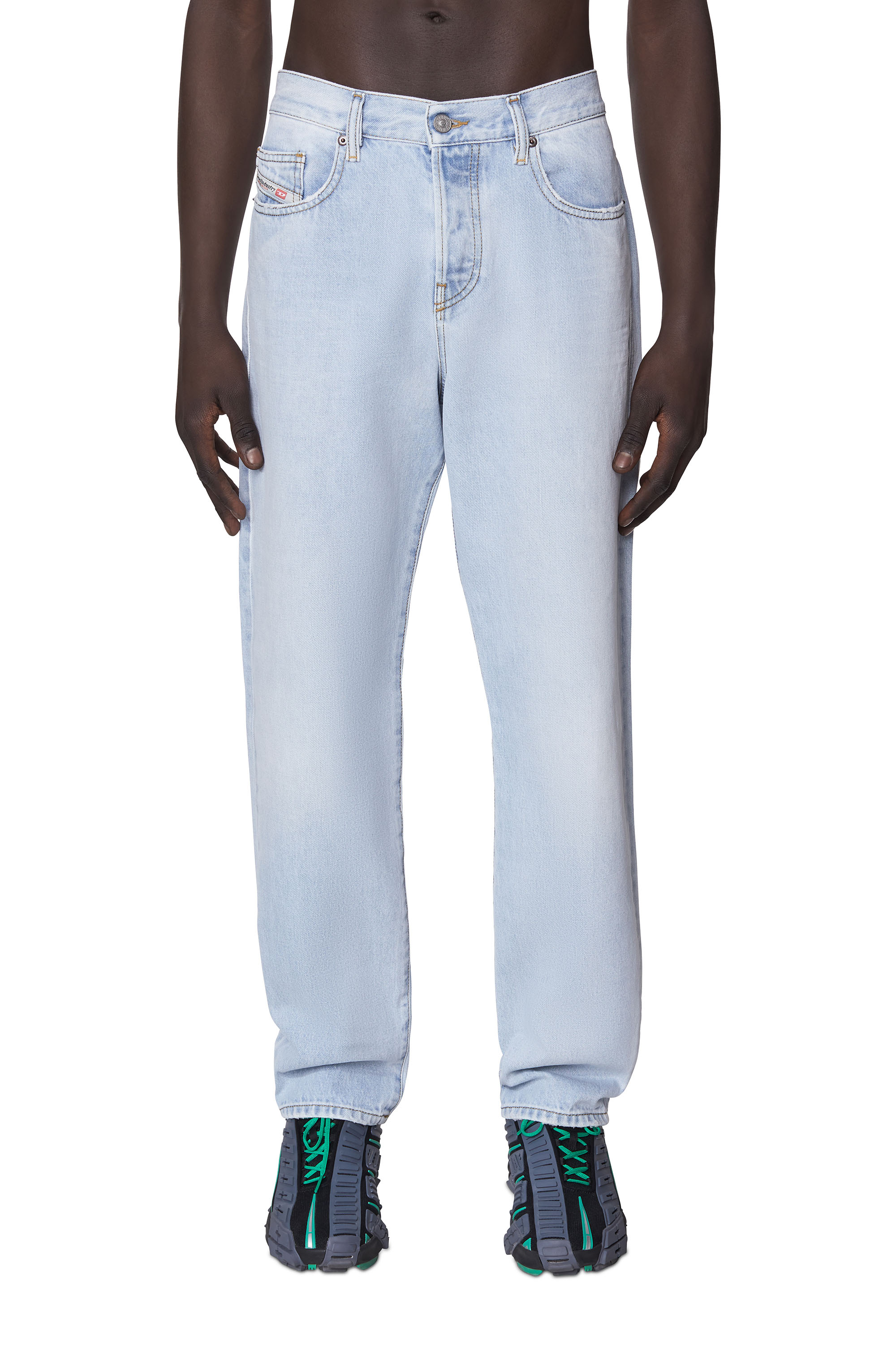 Diesel - 2020 D-Viker 007C3 Straight Jeans, Light Blue - Image 1