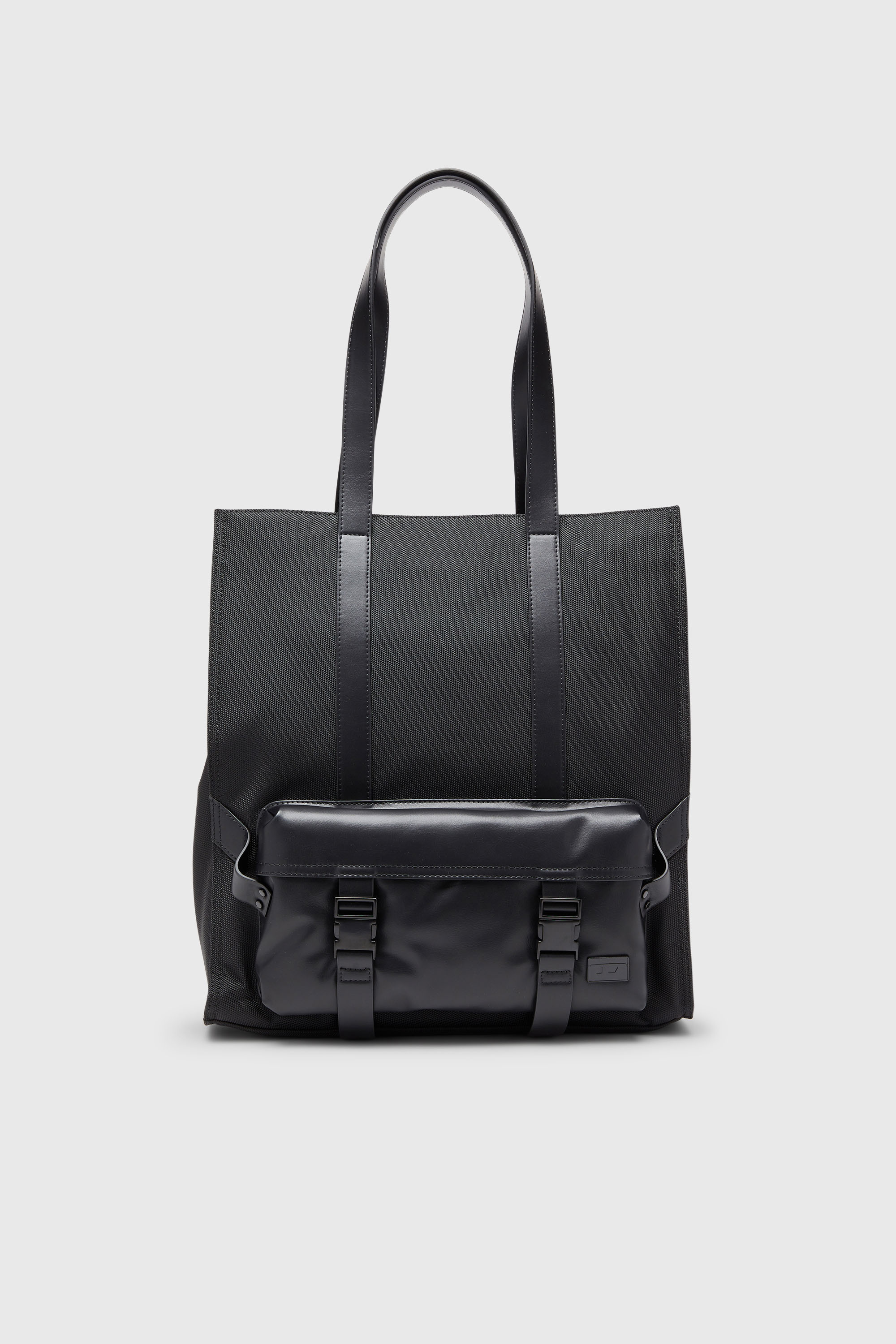 Diesel - MULTI-PKTS TOTE X, Unisex's Multi-Pkts - Shopping bag with flap pocket and zip in Black - 1