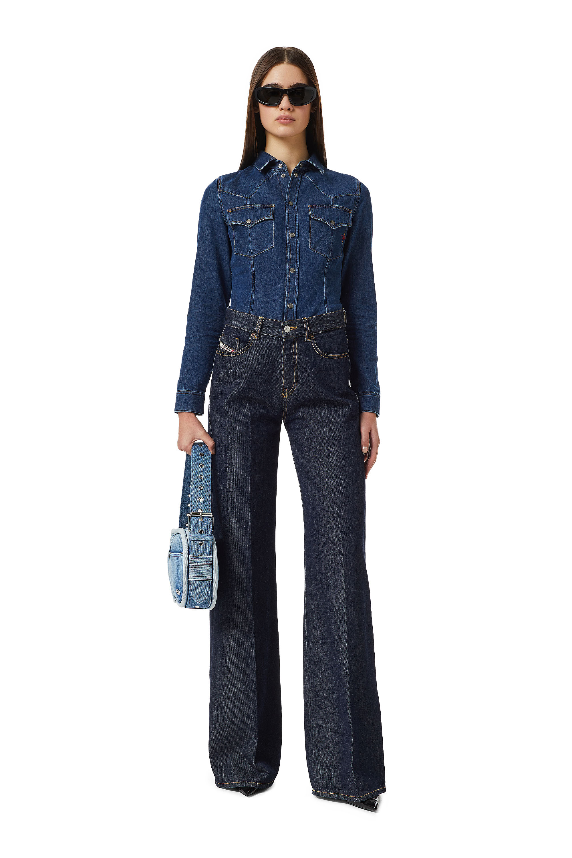 Diesel - Bootcut and Flare Jeans 1978 D-Akemi Z9C02, Dark Blue - Image 2