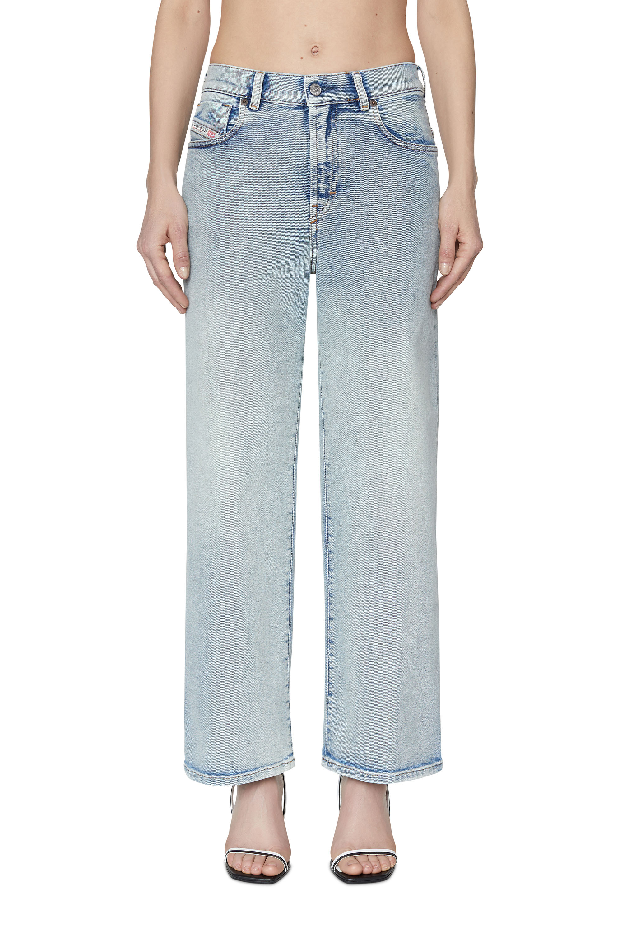 Diesel - 2000 WIDEE 09C08 Bootcut and Flare Jeans, Light Blue - Image 1