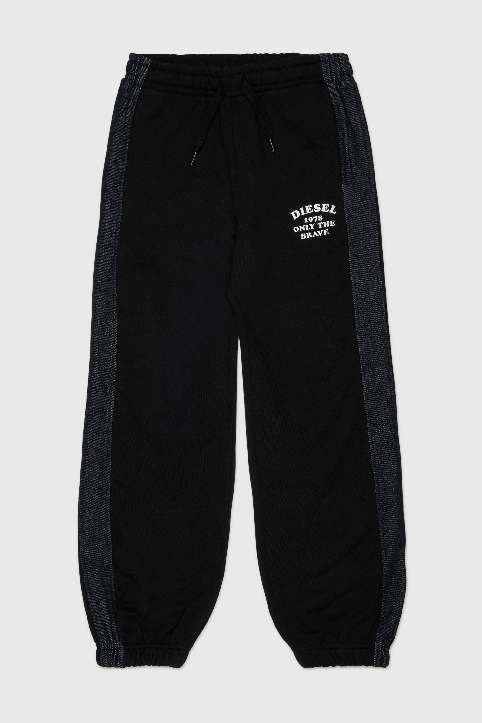 Diesel - PTEAN, Man's Sweatpants with denim side bands in Black - 1