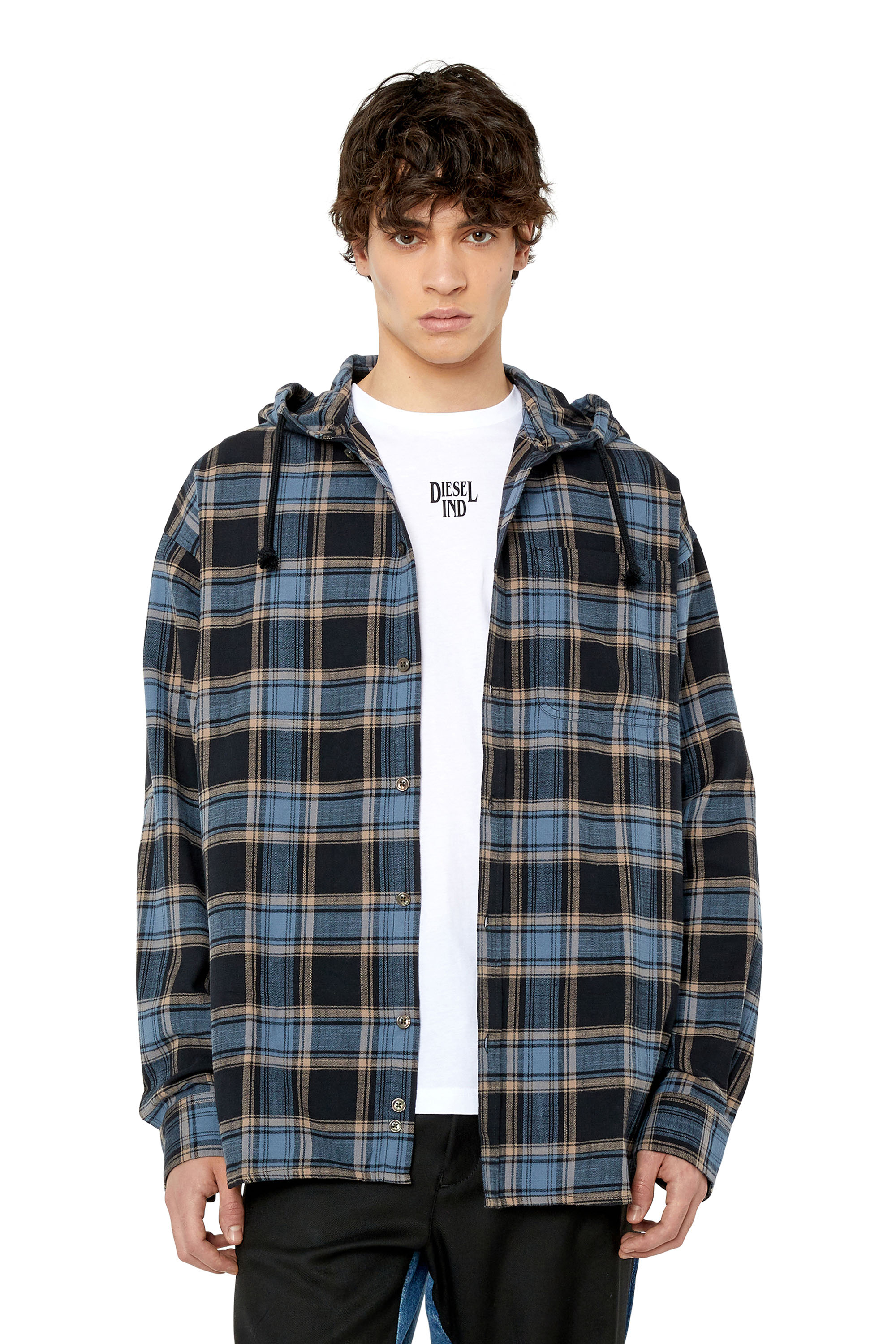 Diesel - S-DEWNY-HOOD, Black/Blue - Image 1