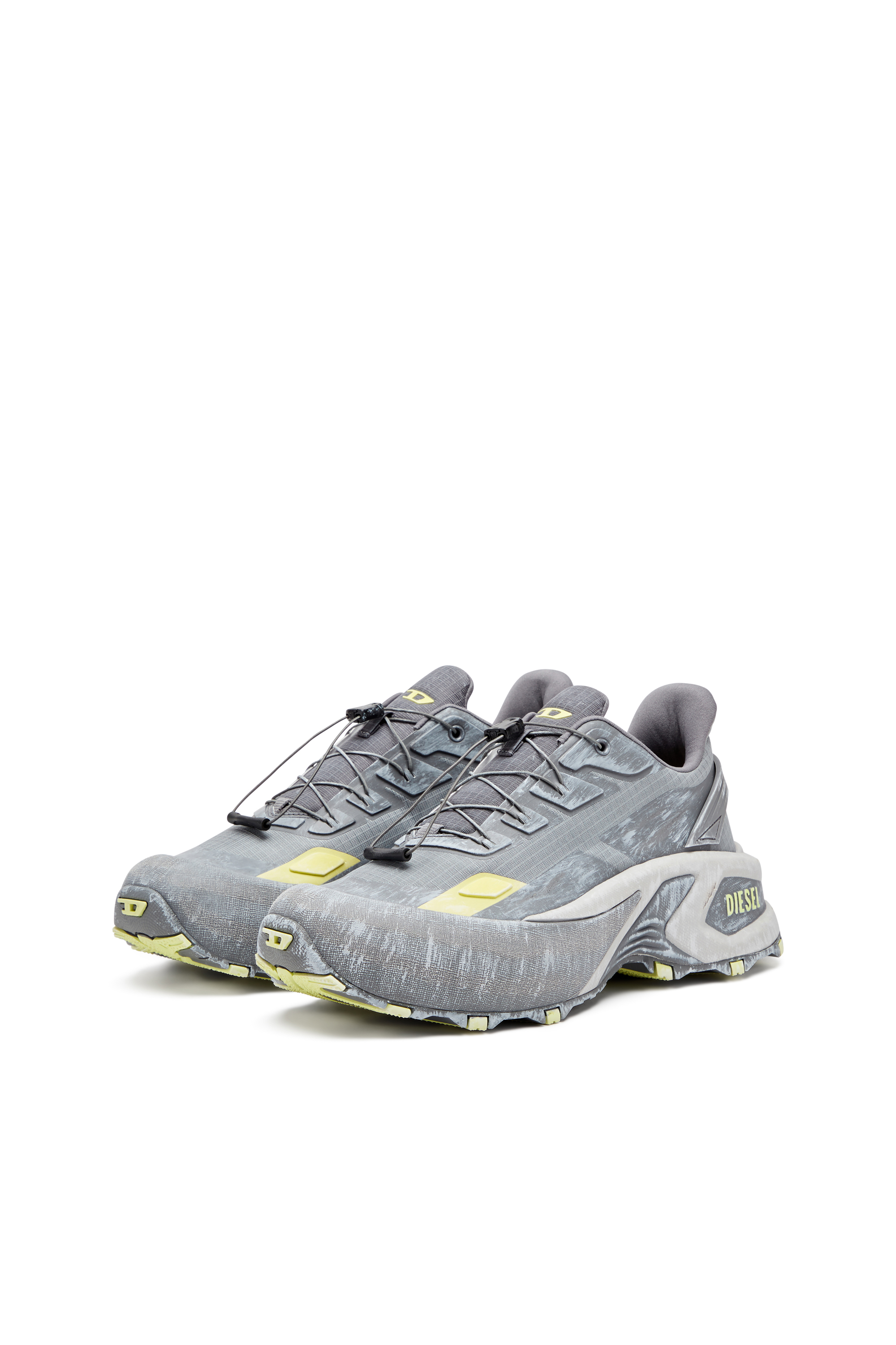 Diesel - D-CAGE RUNNER, Man's Cage sneaker in Grey/Yellow - 8