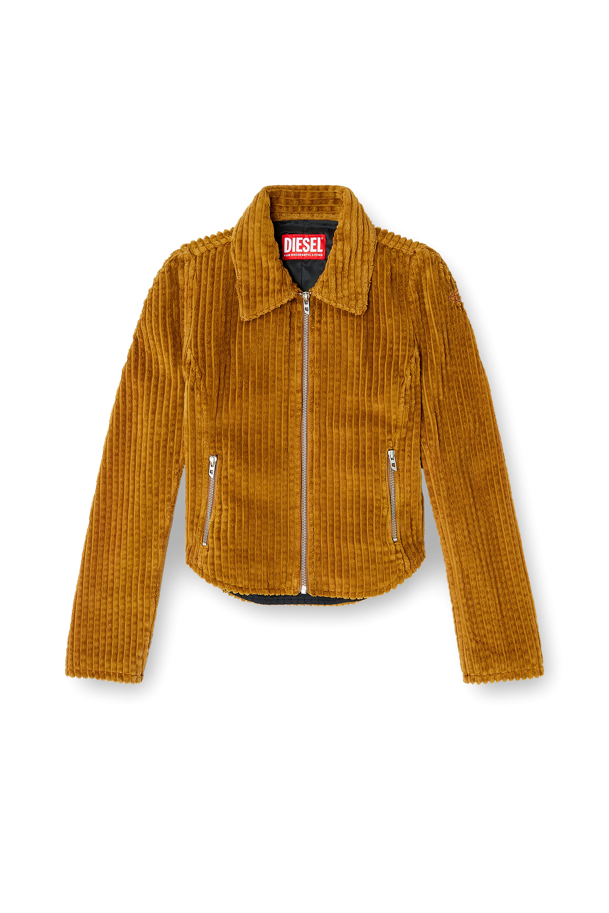 Diesel - G-ENEA, Woman's Shirt-jacket in cotton corduroy in Light Brown - 3