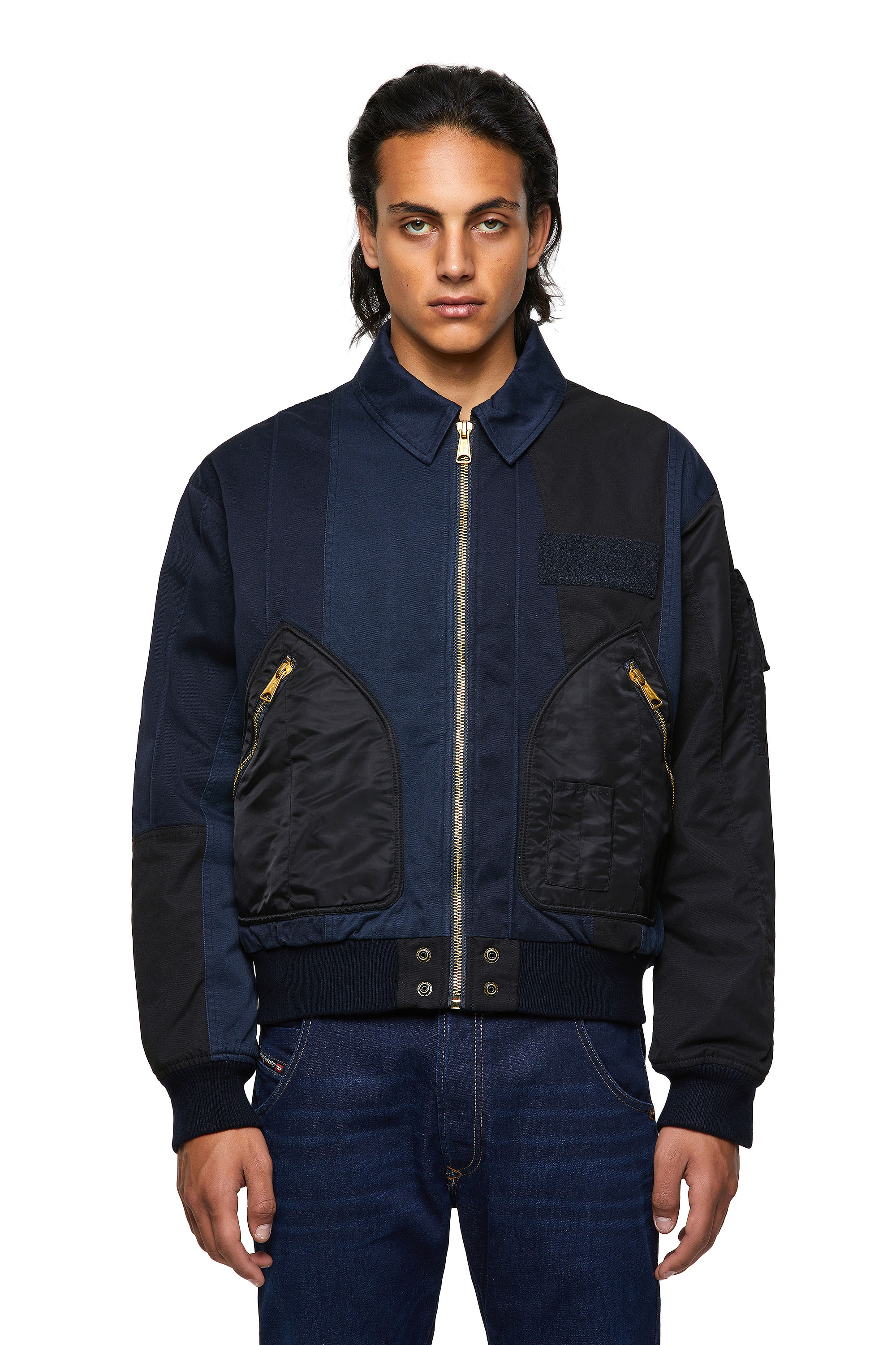 diesel blue bomber jacket