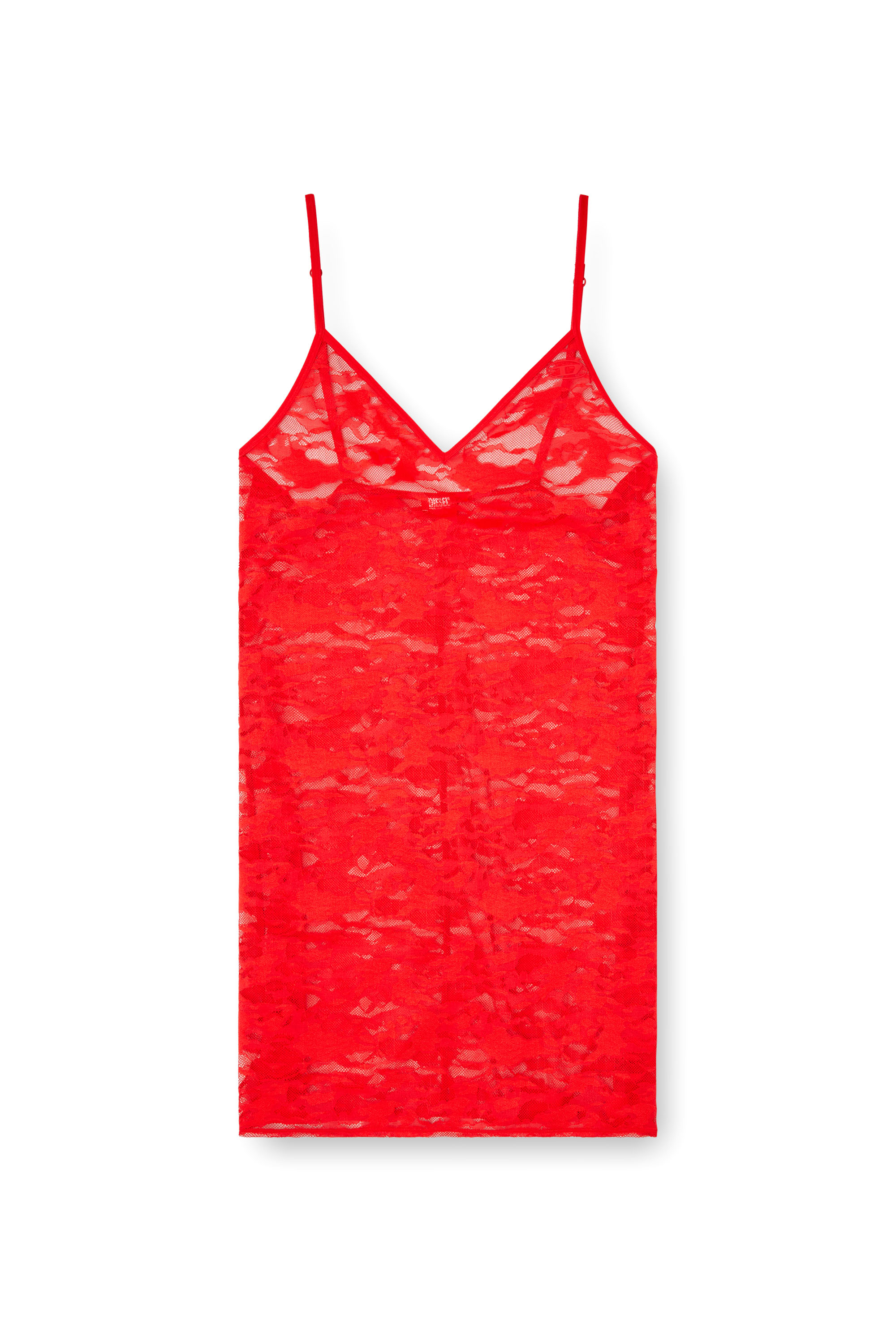 Diesel - LAYLA-UTLT, Woman's Lace slip with adjustable straps in Red - 4
