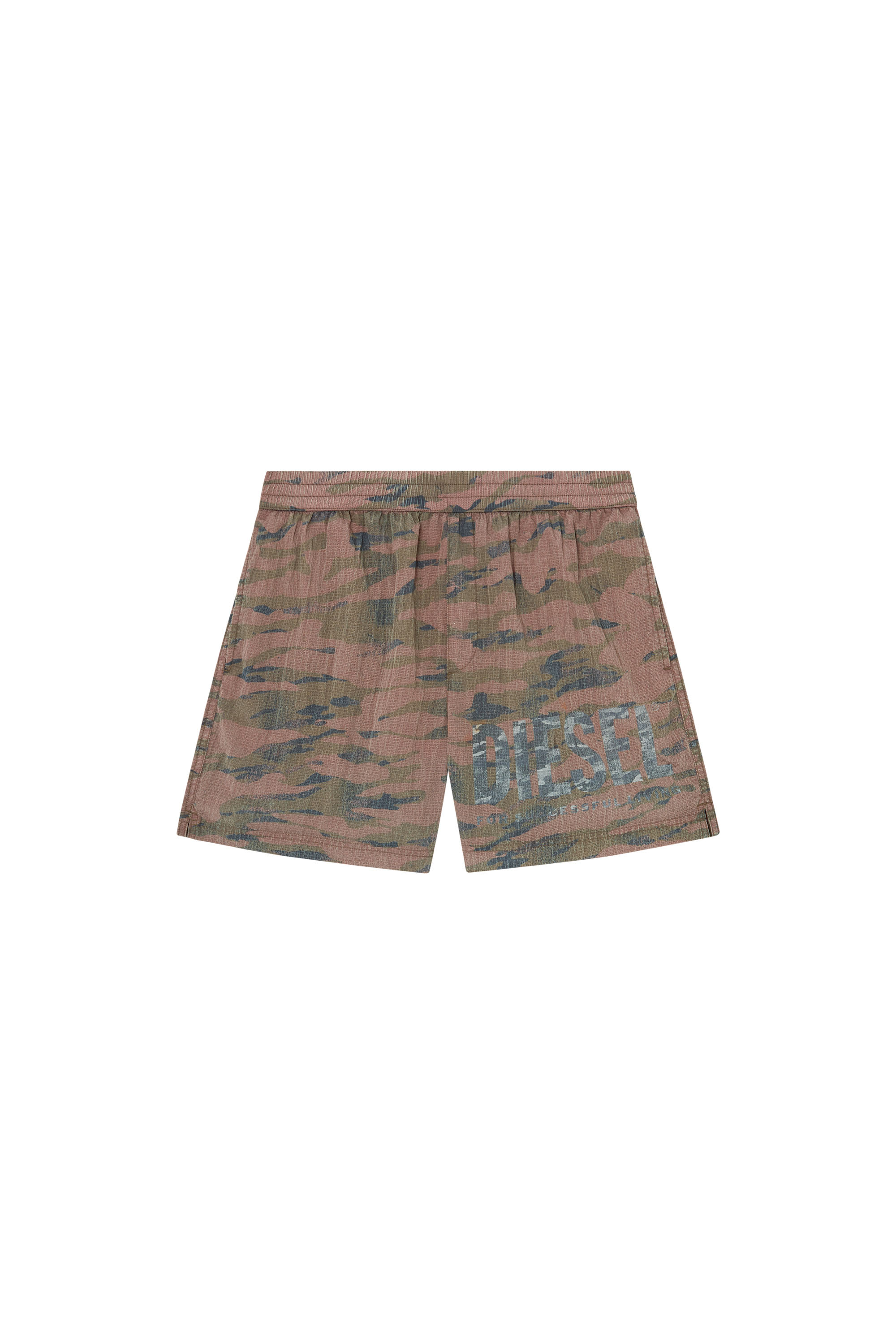 RIO-41-UTLT, Brown Diesel - RIO-41-UTLT, Man's Mid-length swim shorts in camo ripstop in Brown - 4