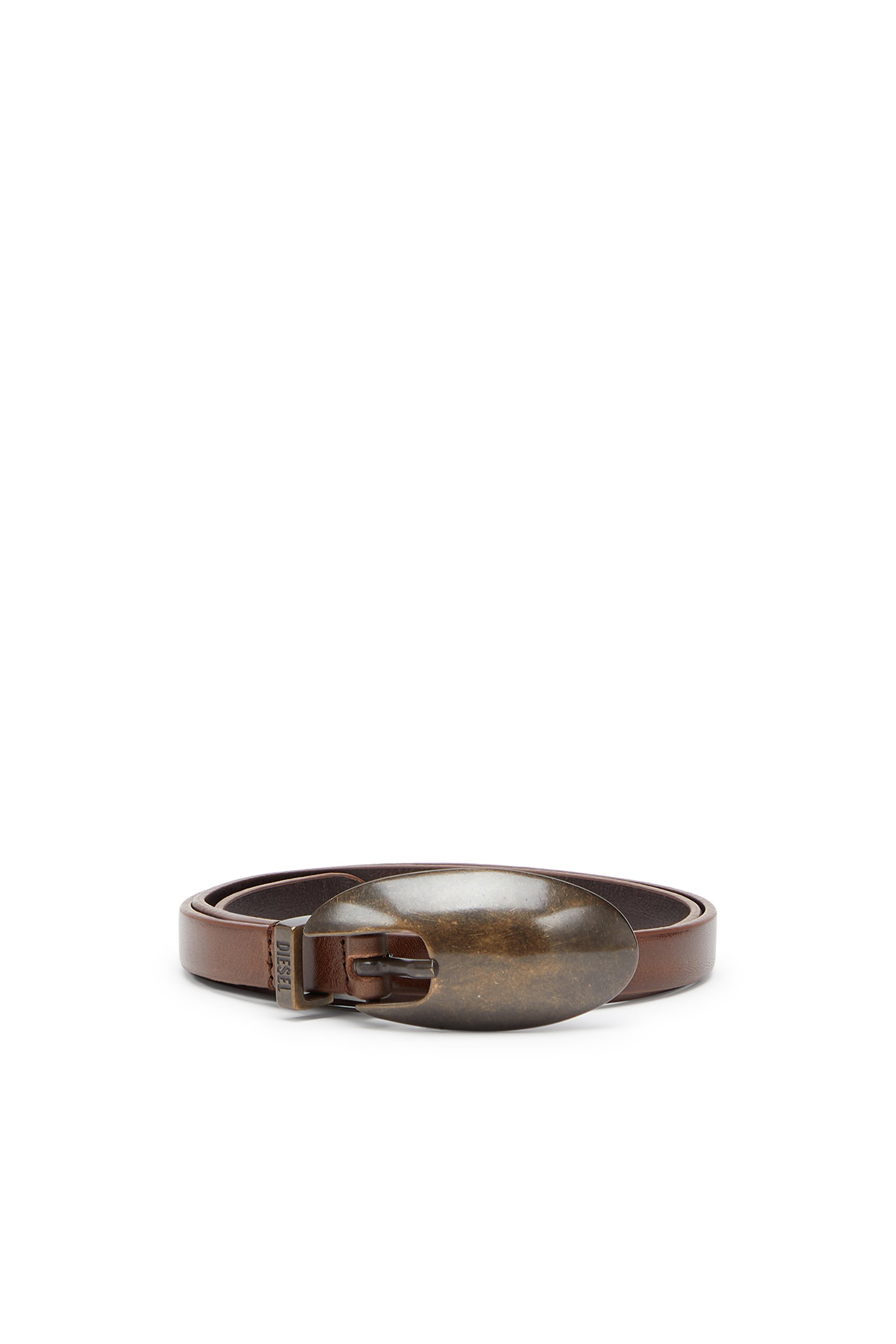 Diesel - B-ROP 15, Woman's 1.5cm belt in leather in Brown - 1