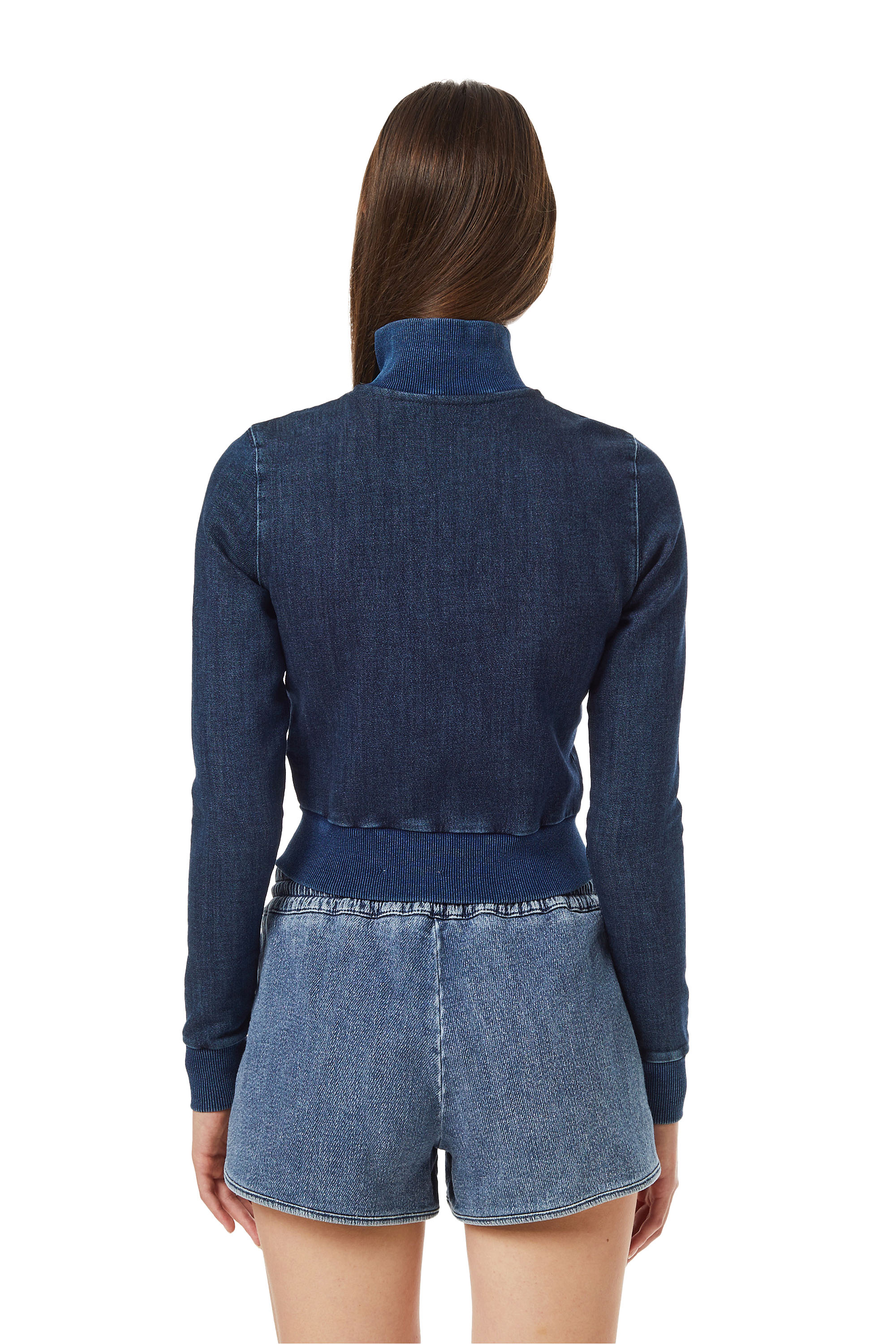 Diesel - D-EMY TRACK DENIM SWEATSHIRT, Dark Blue - Image 2
