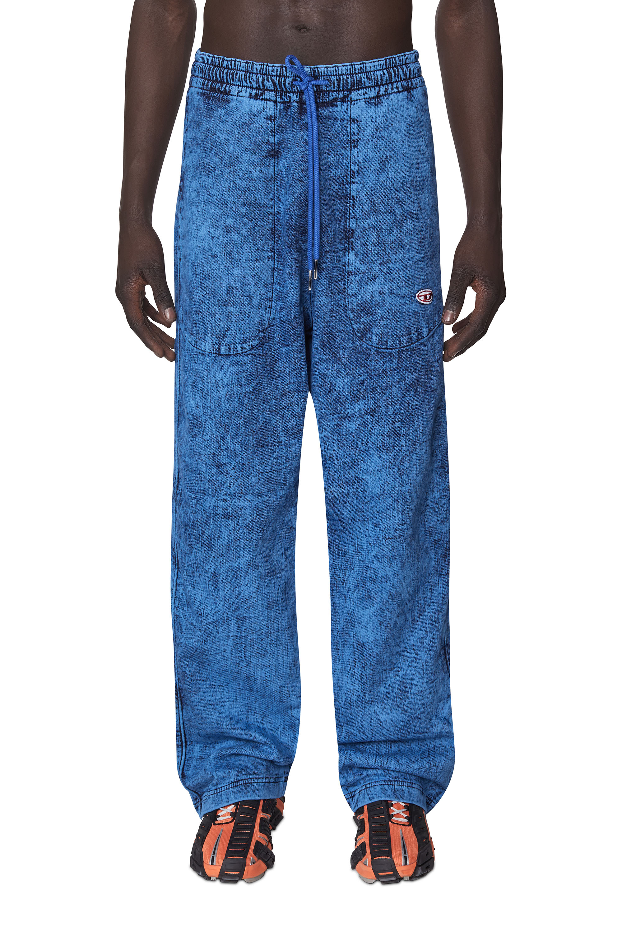 Diesel - D-Martians Track Denim 09D16 Straight, Blue - Image 1