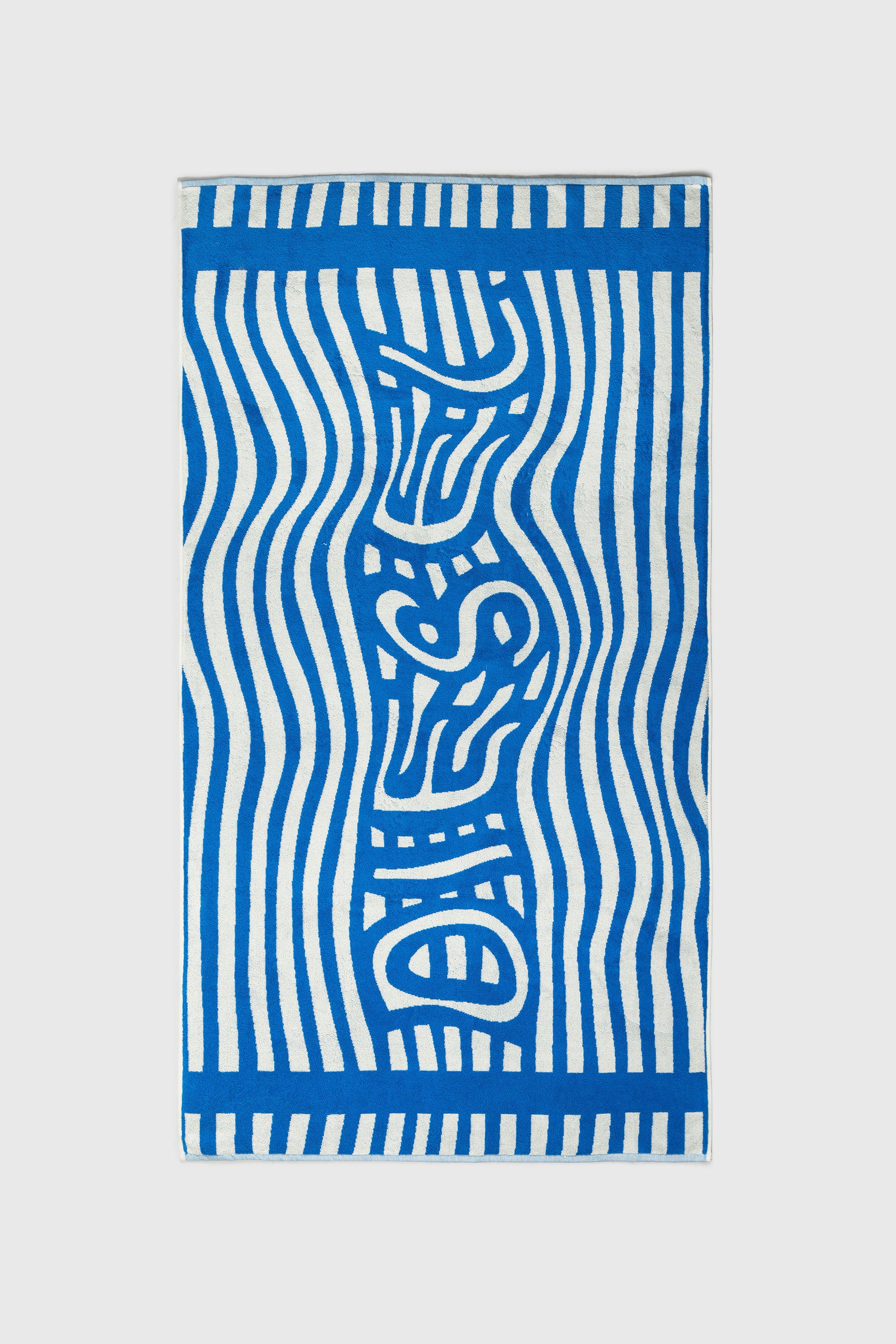 Diesel - 1018164 STRIPES GREY/BLUE TOWEL, Unisex's Terry towel 100x180 cm in Blue - 1