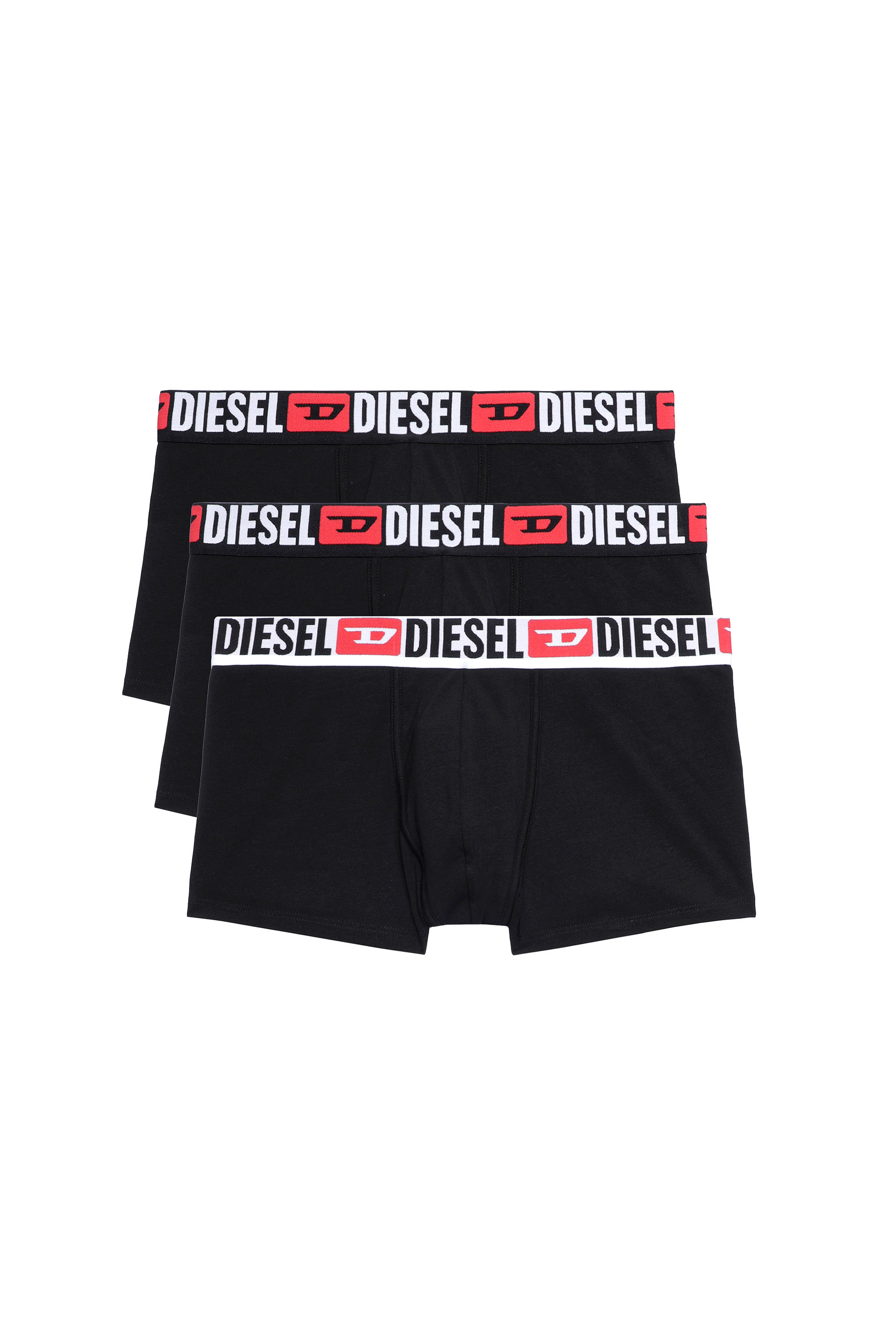 UMBX-DAMIENTHREEPACK, Black Diesel - UMBX-DAMIENTHREEPACK, Man's Three-pack of all-over logo waist boxers in Black - 2