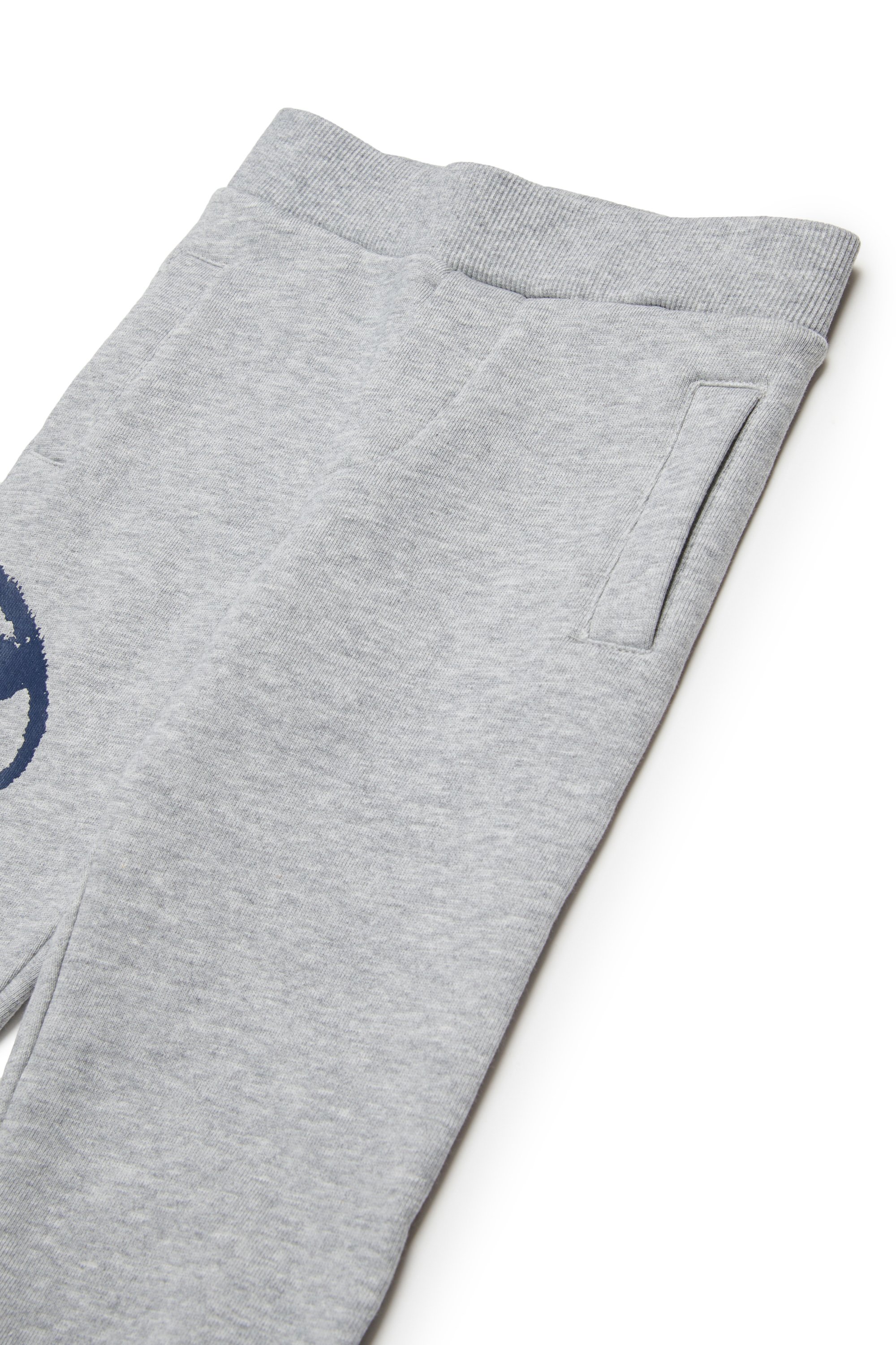 Diesel - PESDIB, Unisex's Sweatpants with distressed Oval D logo in Grey - 3