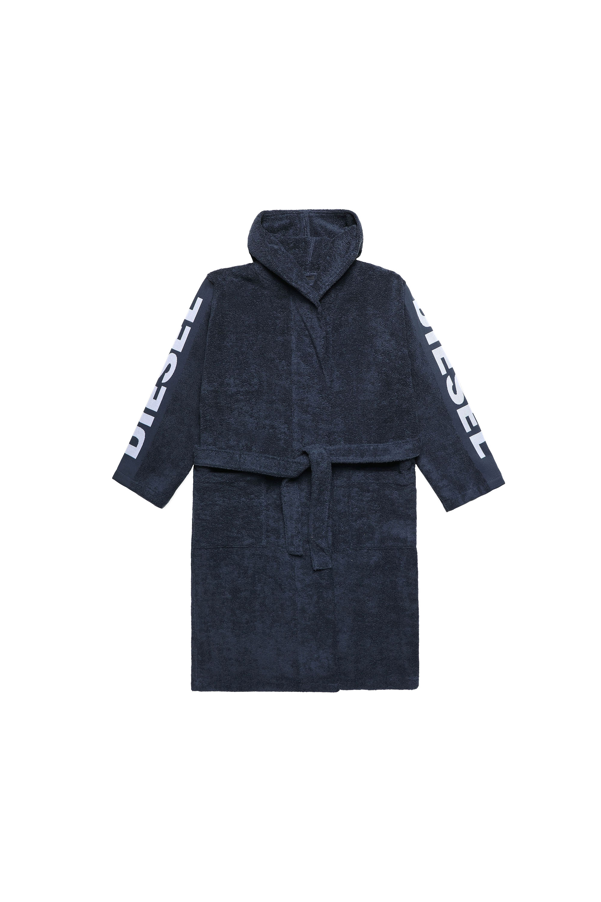 Diesel - ACC  SPORT LOGO CAP S/M, Unisex's Bathrobe with hood SPORT LOGO, S/M in Blue - 2