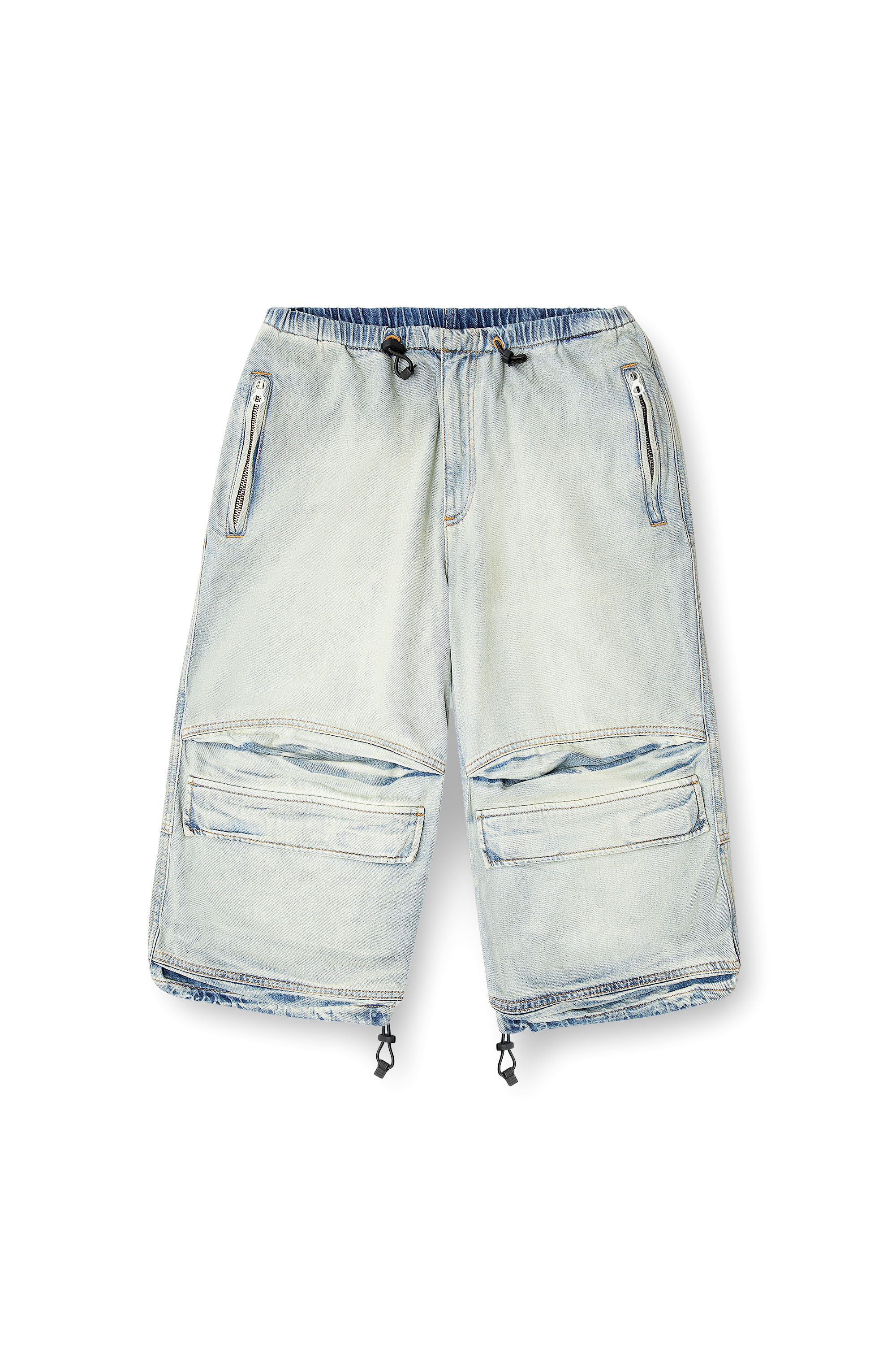 Diesel - D-DAYETZ-SHORT-S, Unisex's Shorts in light bicolour denim in Light Blue - 3