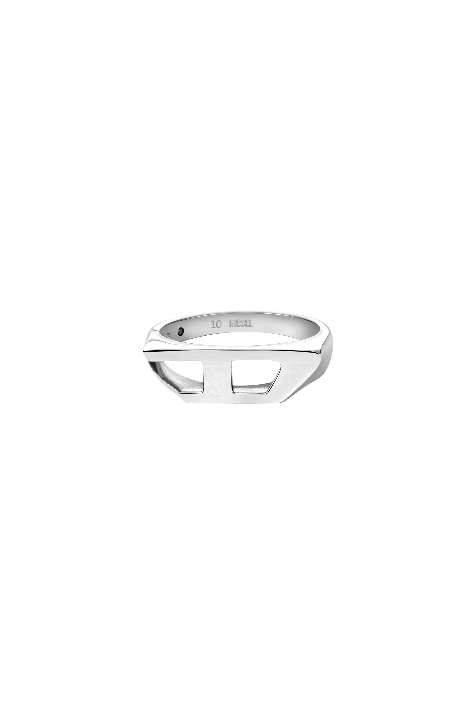 Diesel - DX1638040 JEWELLERY, Unisex's Stainless steel signet ring in Silver - 2