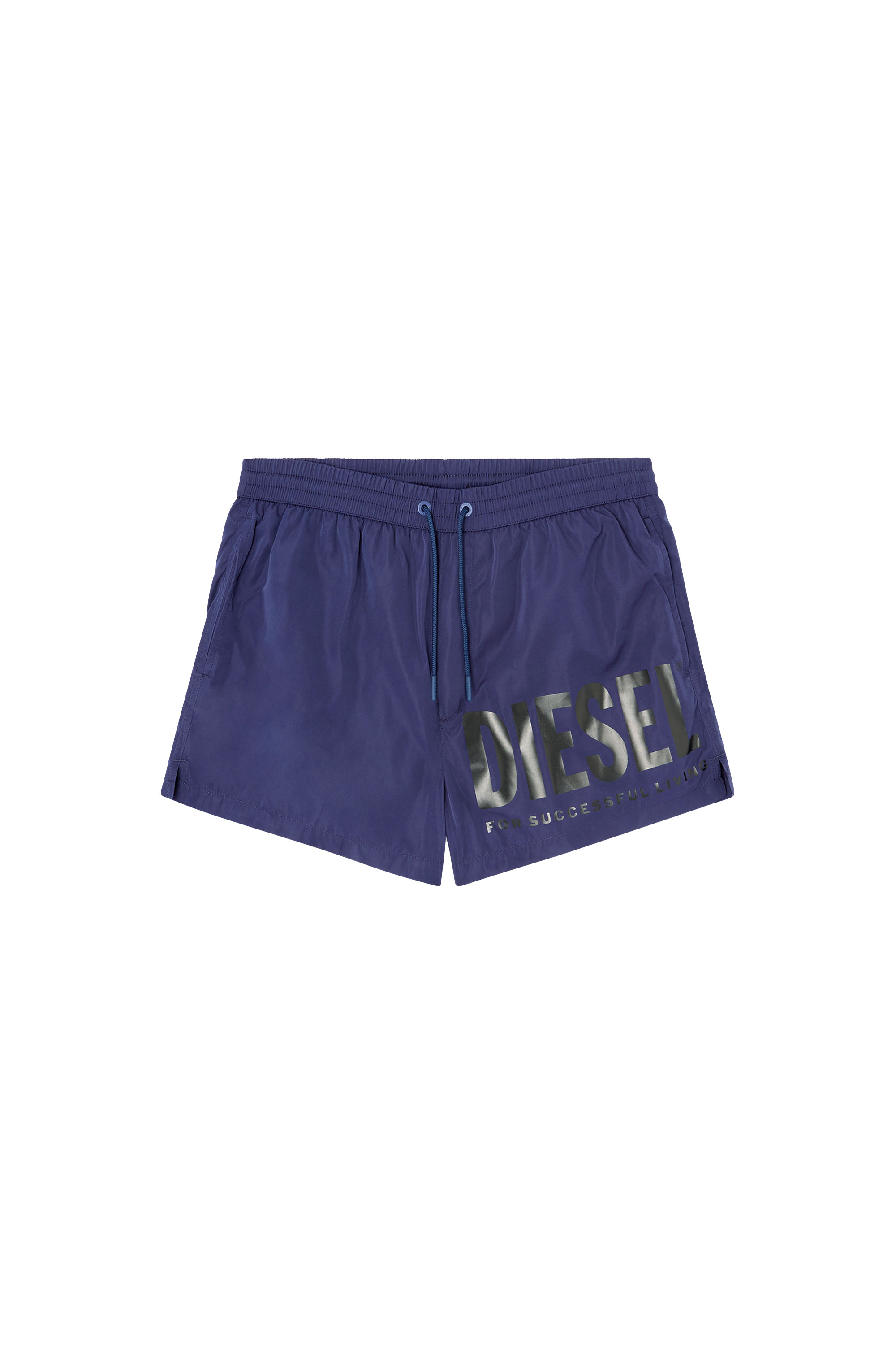 Diesel - MARIO-34-D-CORE, Man's Swim shorts with logo print in Blue - 4