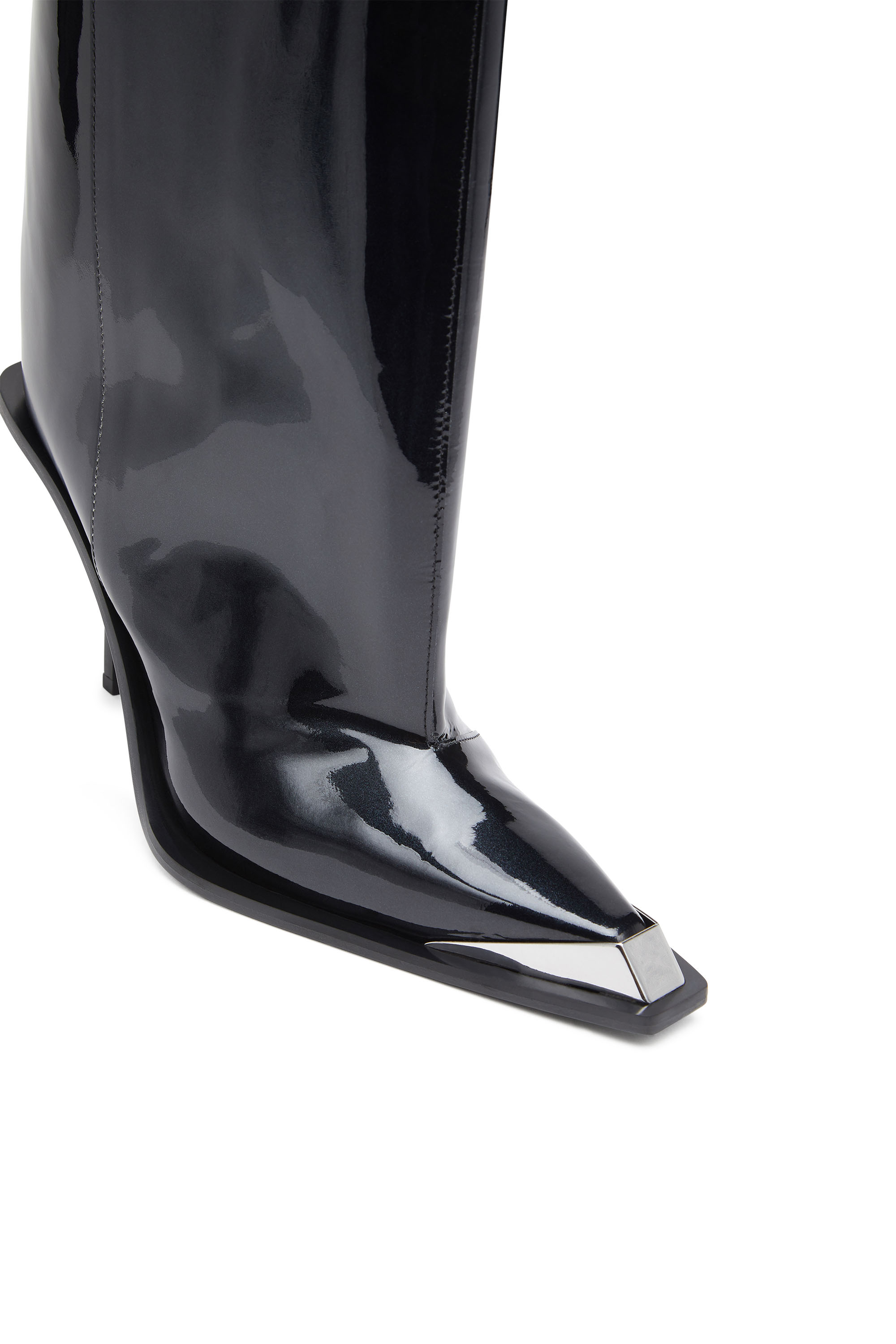 Diesel - D-TONA WB, Woman's D-Tona-Knee-high boots in patent leather in Black - 5