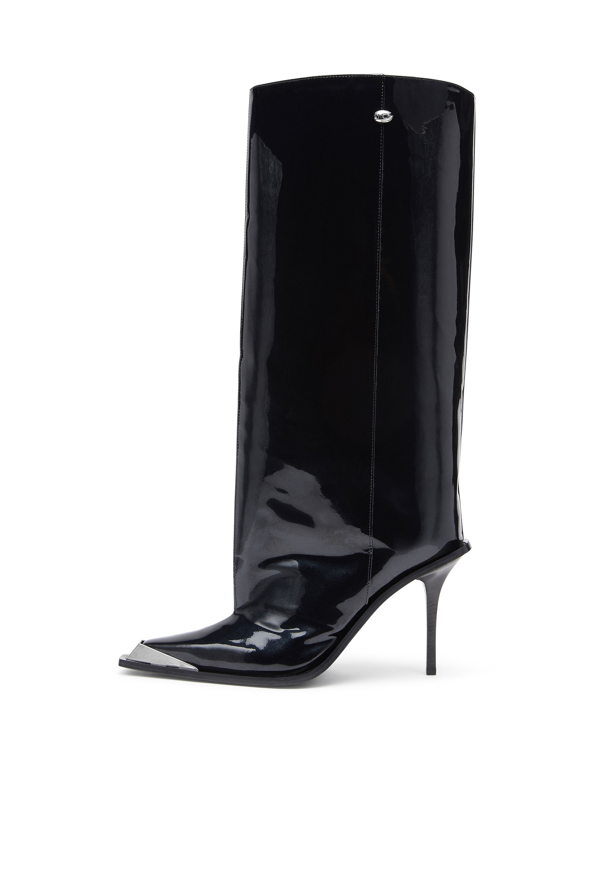 Diesel - D-TONA WB, Woman's D-Tona-Knee-high boots in patent leather in Black - 8