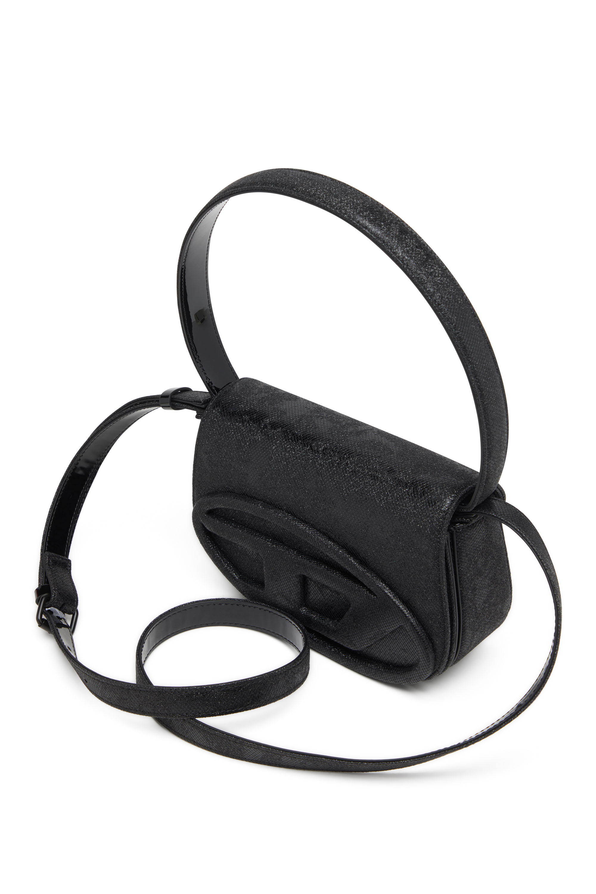 Diesel - 1DR, Woman's 1DR-Iconic 1DR bag in glitter-camo Lurex in Black - 5