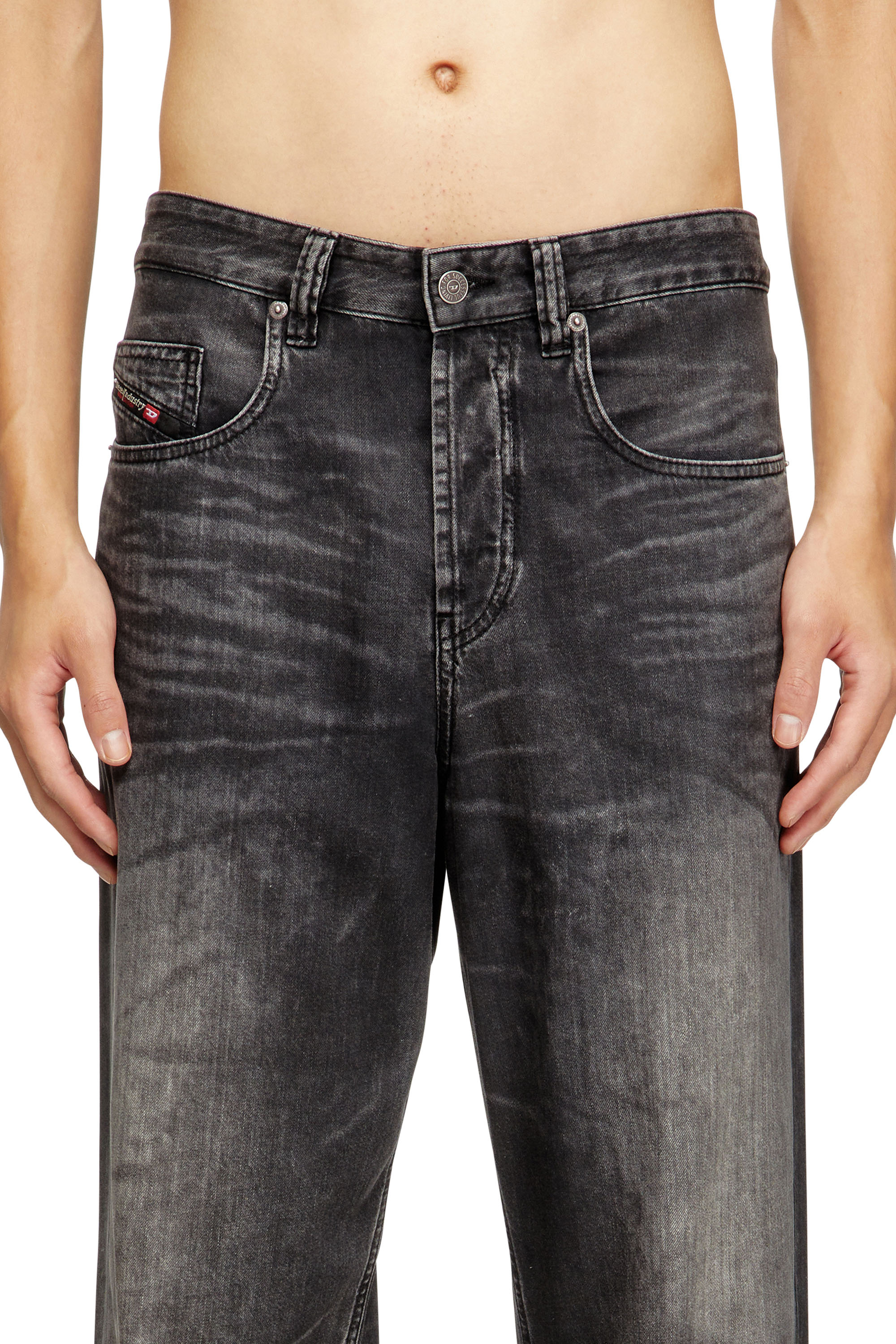 Diesel - Man's Relaxed Jeans 2001 D-Macro 0CEBC, Black/Dark grey - 4