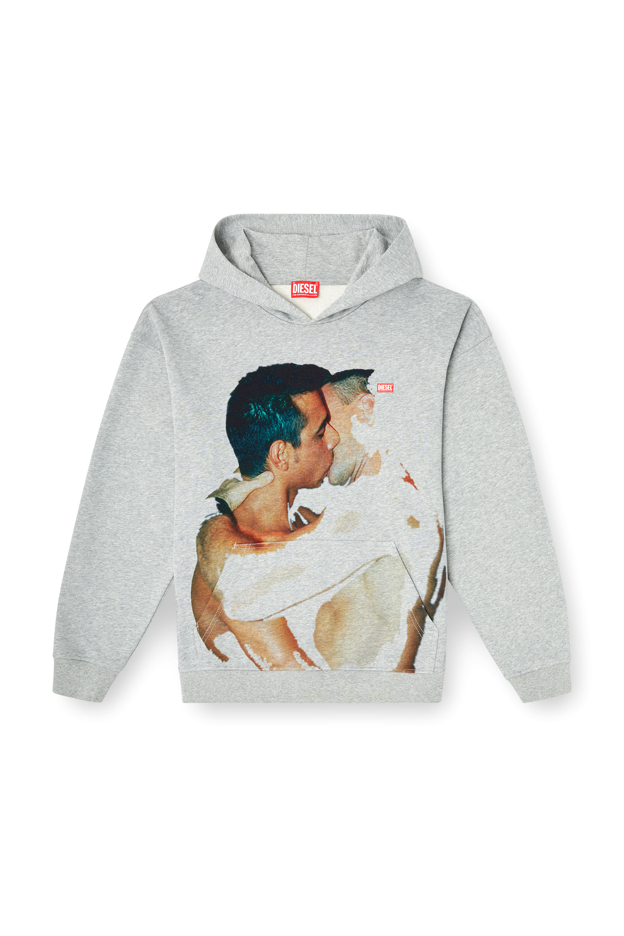 Diesel - PR-S-BOXT-HOOD-TOM25, Unisex's Hoodie with graphic print in Grey - 2