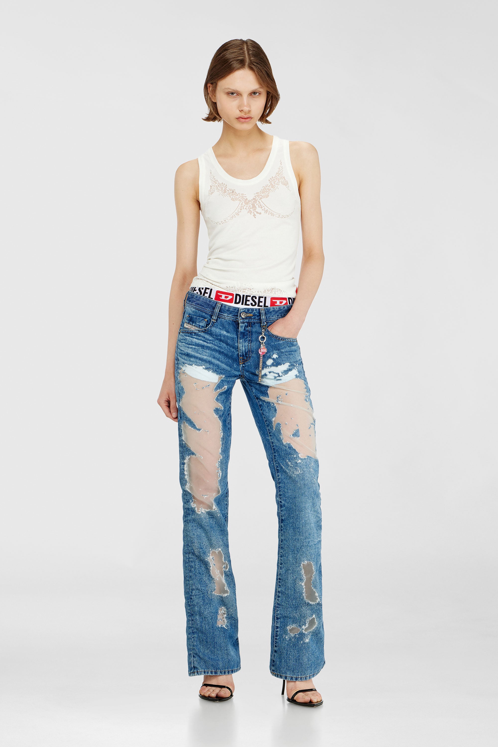 Diesel - Woman's Bootcut Jeans 1969 D-Ebbey 068ZH, Medium blue - 2