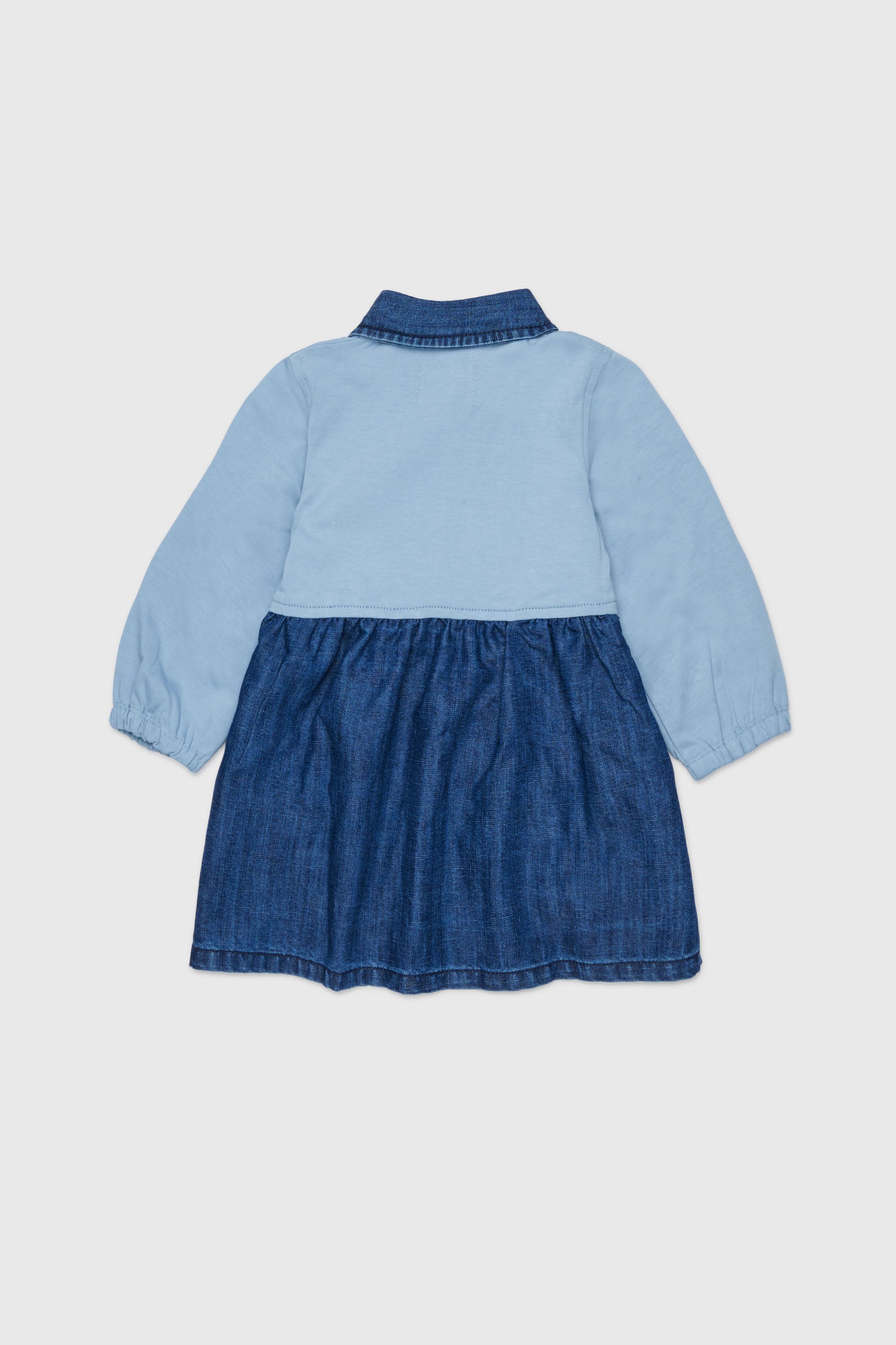 Diesel - DROSEB, Woman's Shirt dress in cotton and denim with rose print in Medium blue - 2