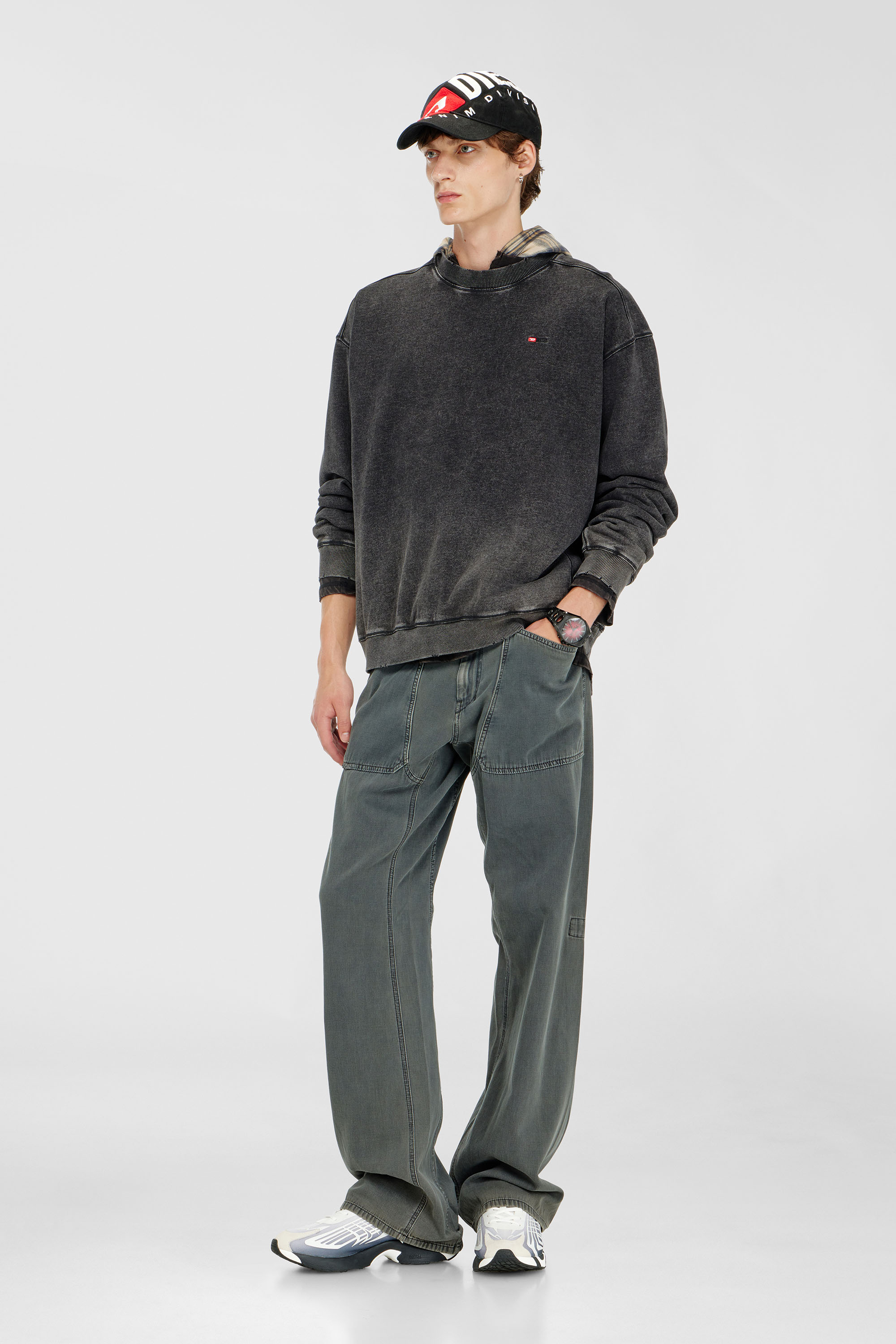 Cotton sweatshirt with faded effect