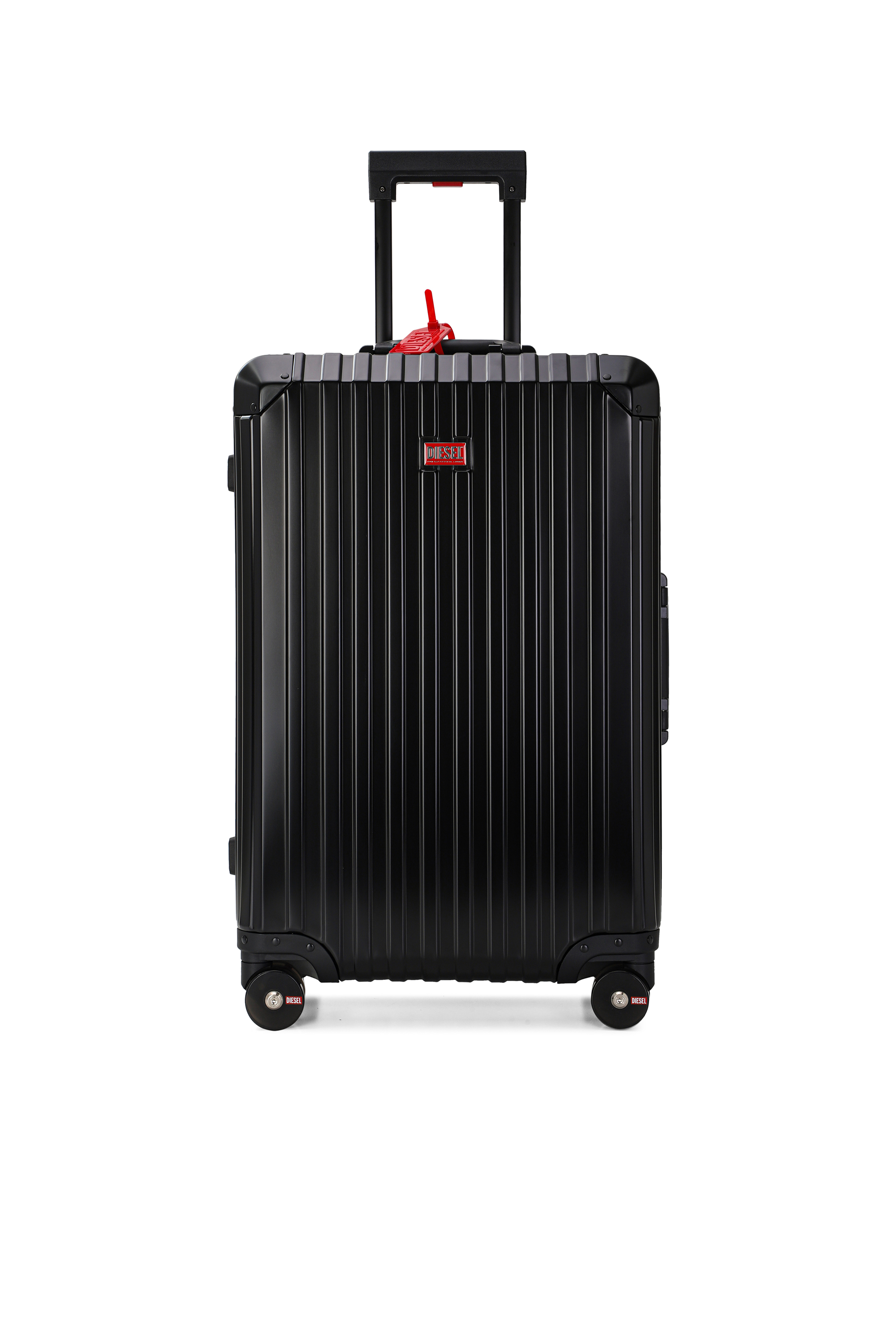 Diesel - DIESEL ALUMINUM TROLLEY- DSL002, Unisex's Aluminum suitcase size M in Black - 1