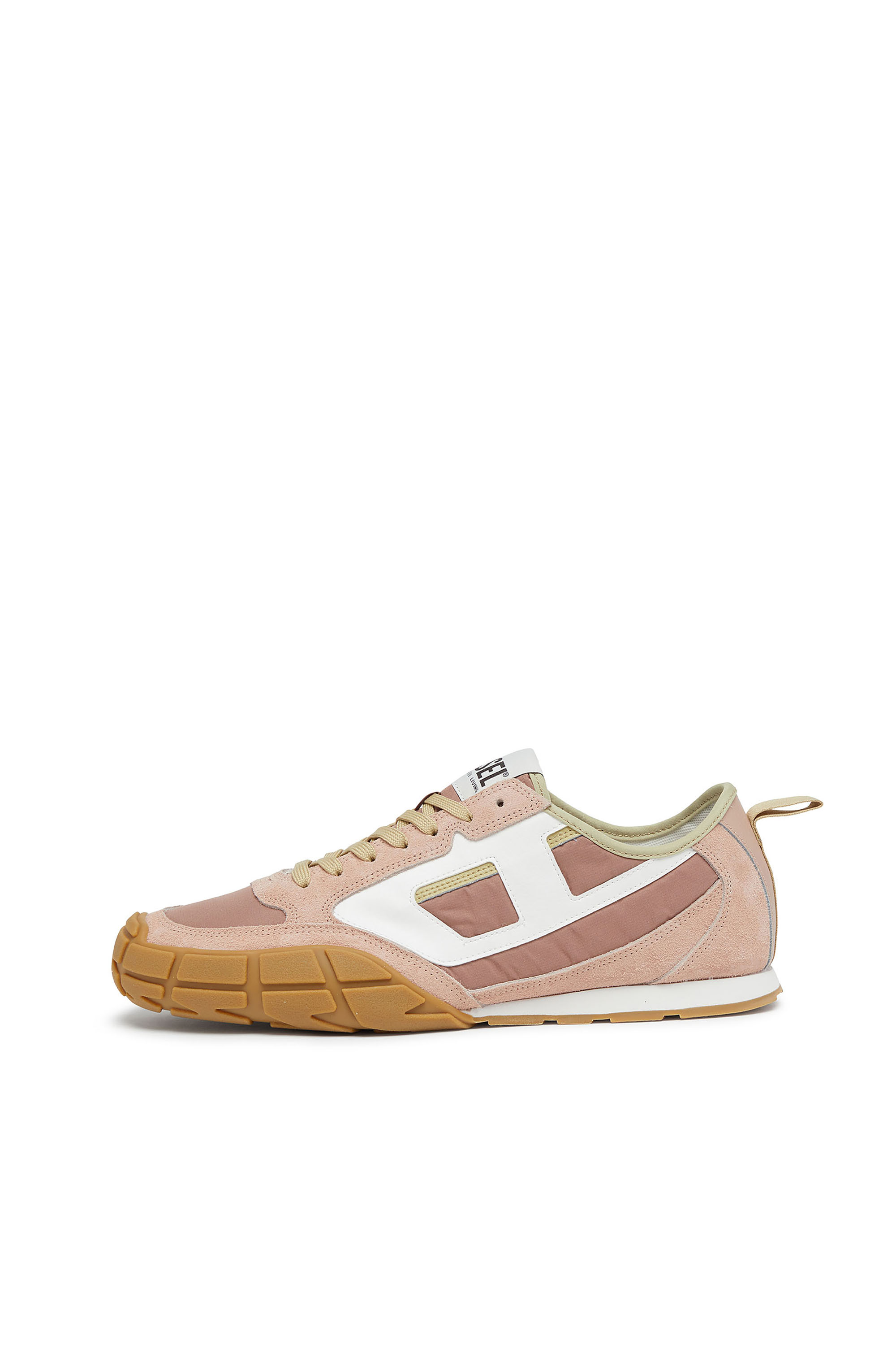 Diesel - S-PAGODHA LOW W, Woman's S-Pagodha-Sneakers in leather, suede and ripstop in Pink/White - 8