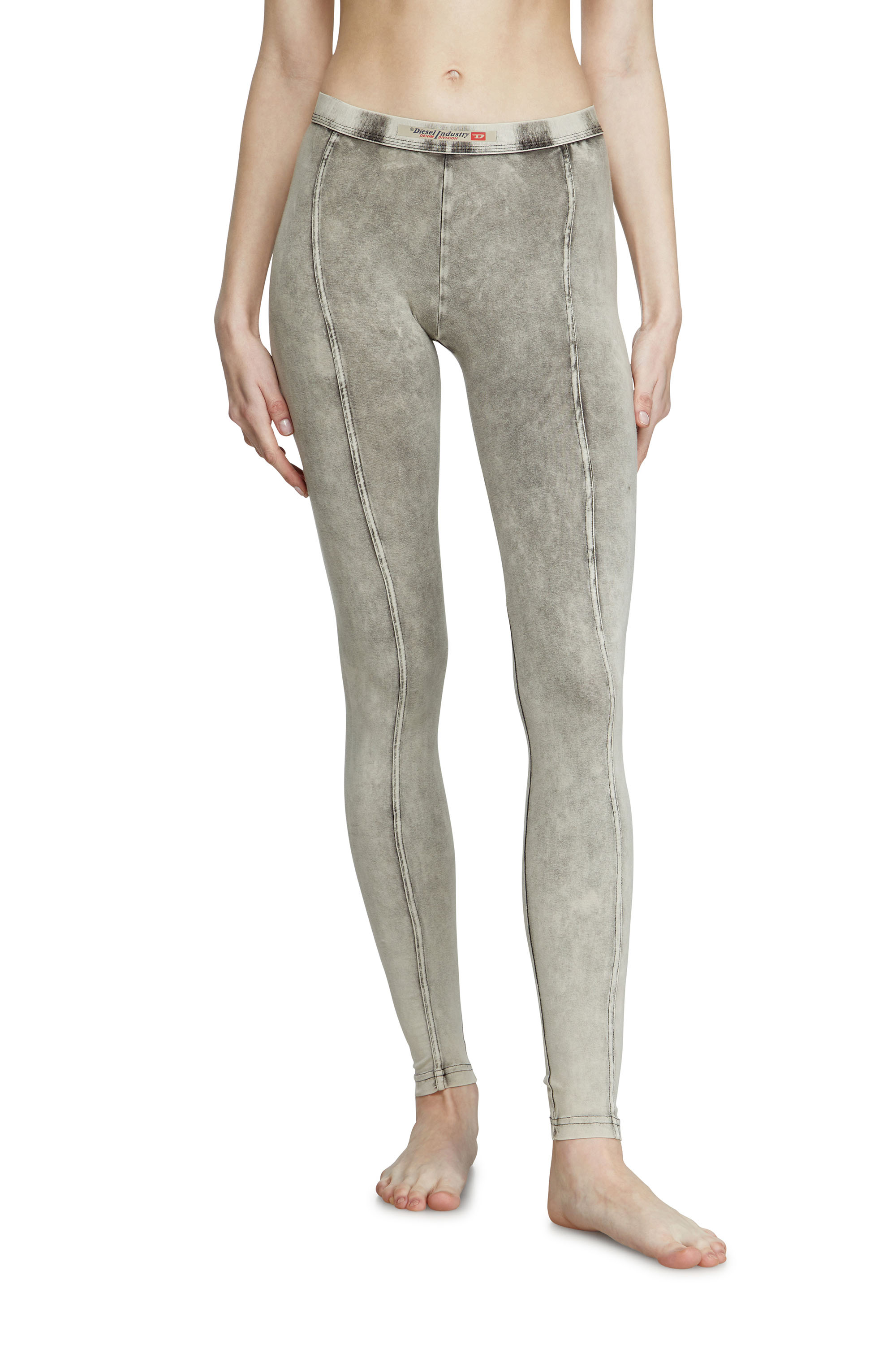 Diesel - ATHENA-DNM, Woman's Jeggings in denim-effect jersey in Grey - 2