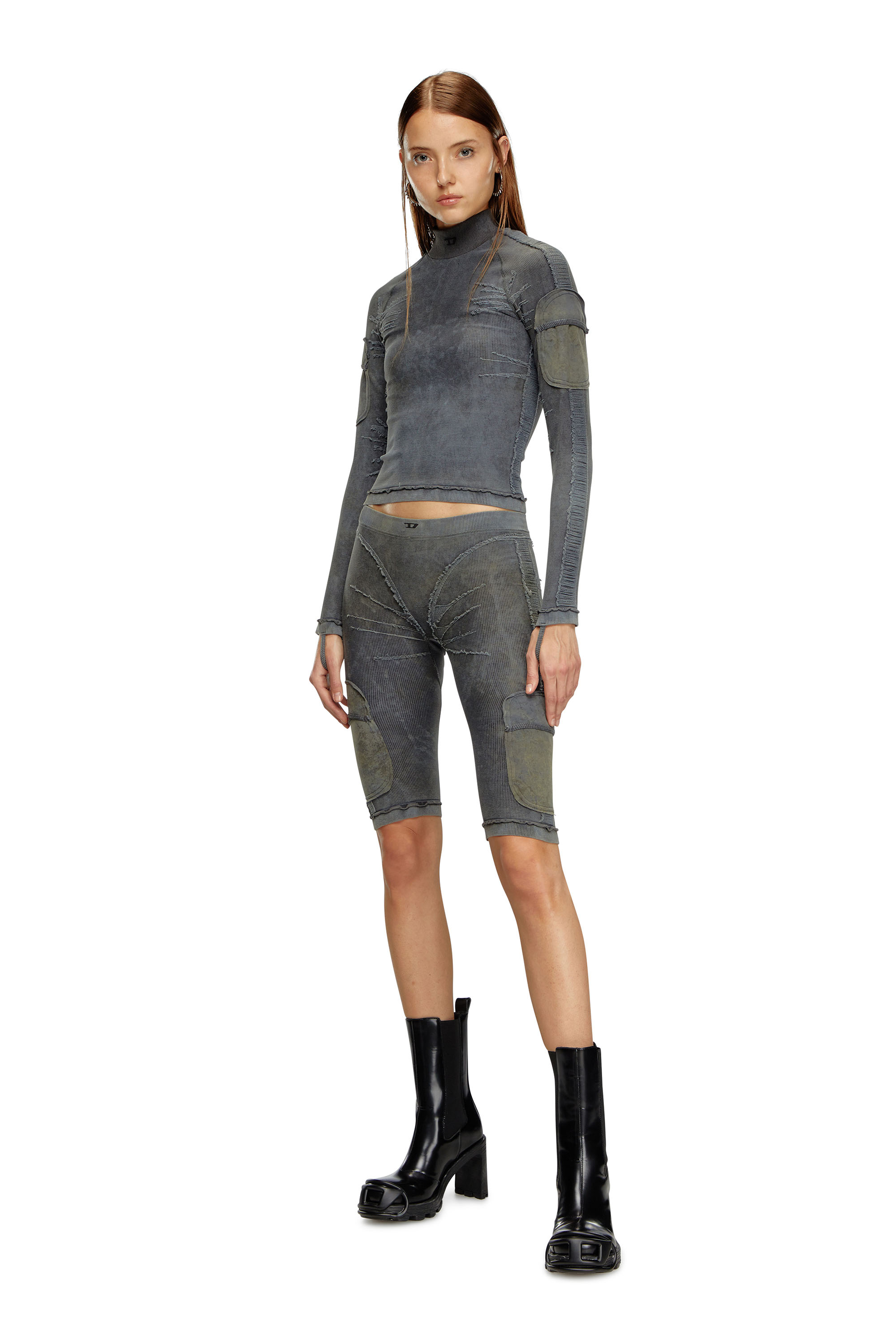 D-HAMMER CH D W, Black Diesel - D-HAMMER CH D W, Woman's D-Hammer-High-heel boots with Oval D plaque in Black - 6