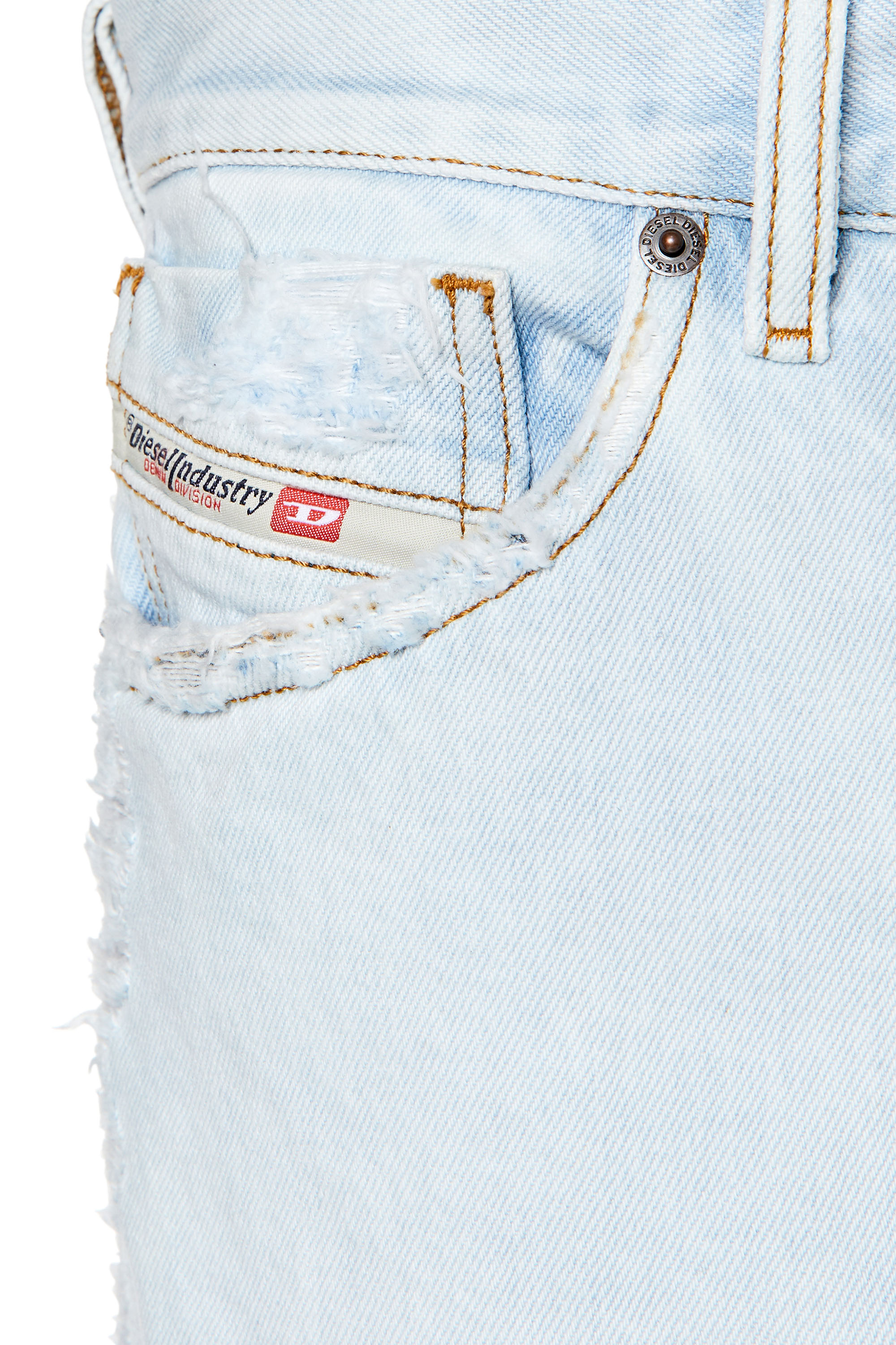 Diesel - 1995 D-Sark 007M6 Straight Jeans, Light Blue - Image 3