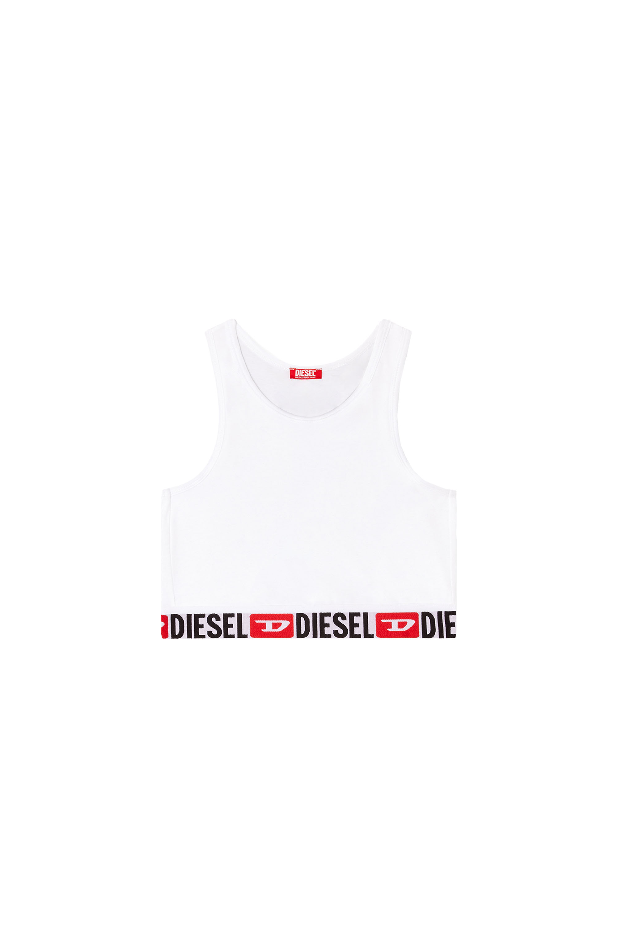 Diesel - SANDRA-D-CORE, Woman's Sports bra with logo underband in White - 2