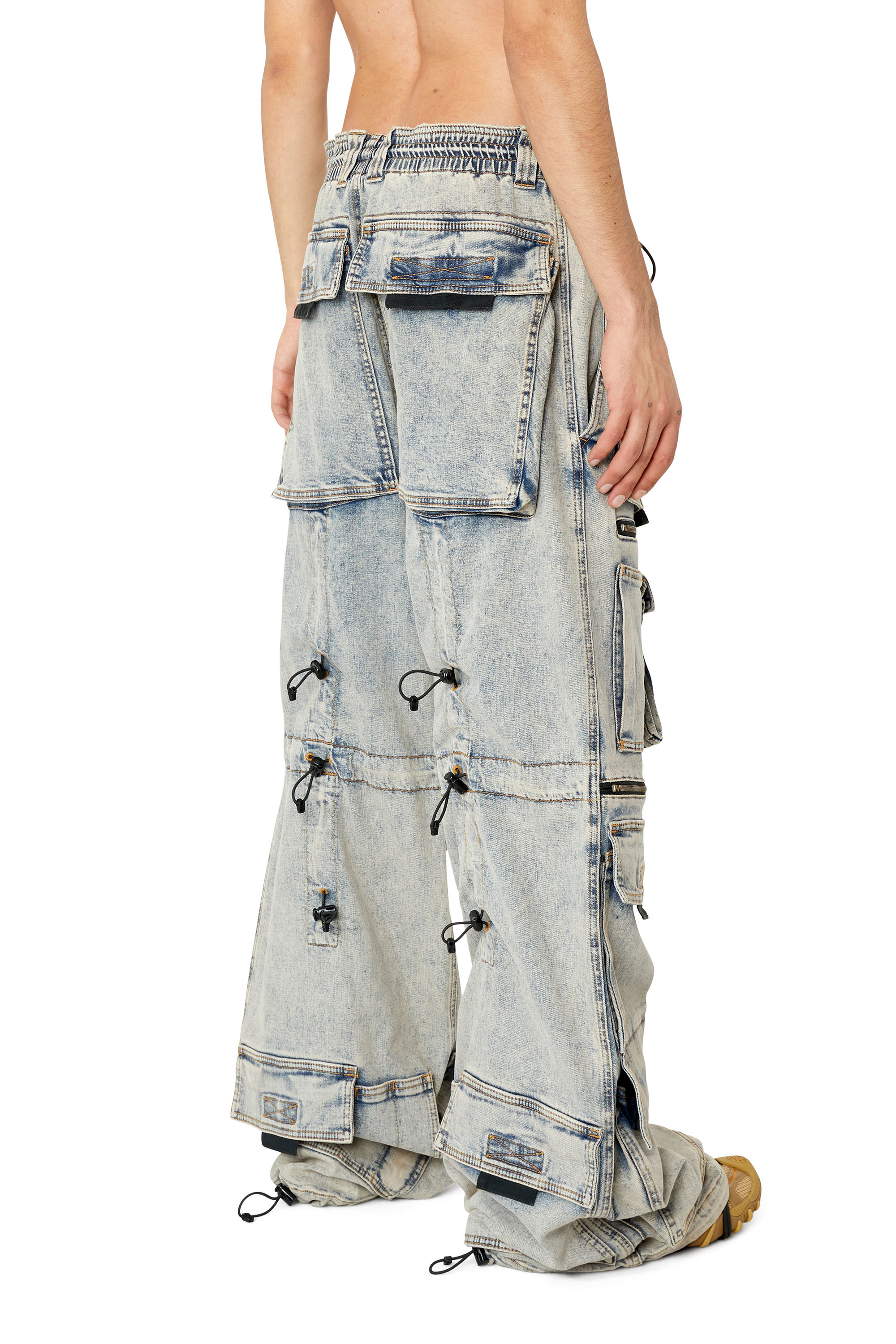 Diesel - Straight Jeans D-Onlypockets 09F12, Medium blue - Image 4