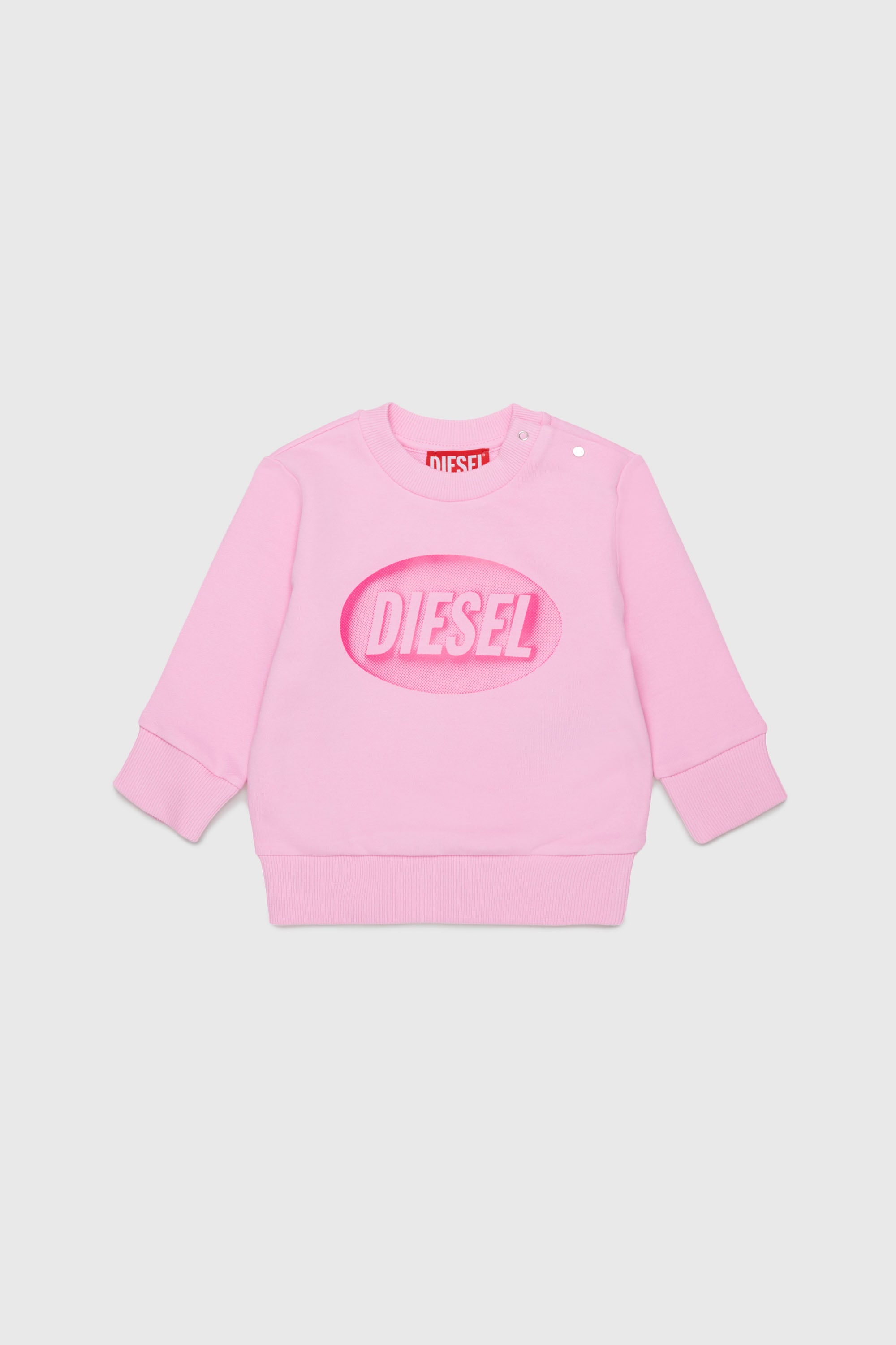 Diesel - SDSELB, Unisex's Cotton sweatshirt with logo print in Pink - 1
