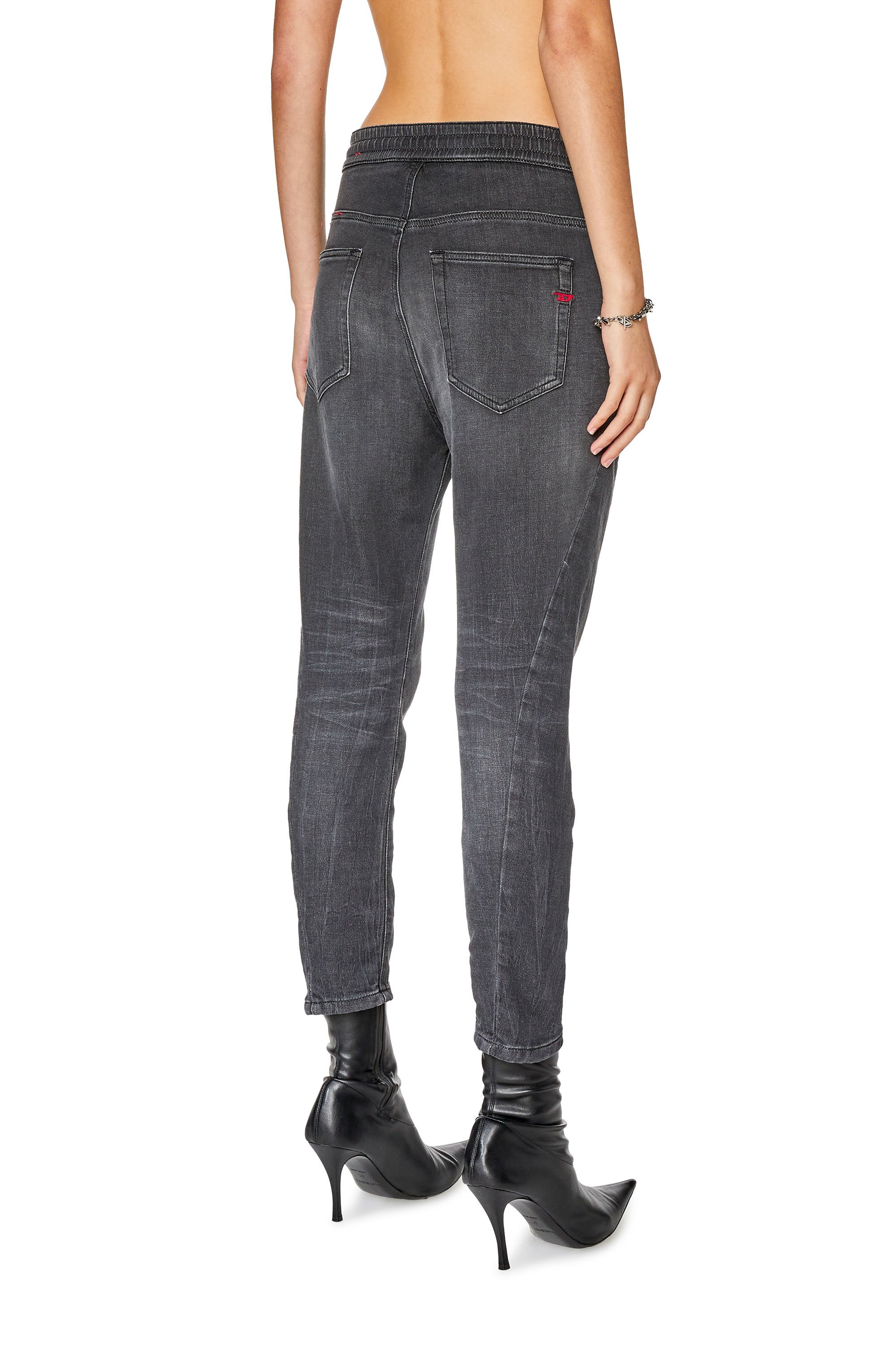 Diesel - Boyfriend 2041 D-Fayza Joggjeans&reg; 068FS, Woman's Boyfriend 2041 D-Fayza Joggjeans&reg; in Black/Dark grey - 4