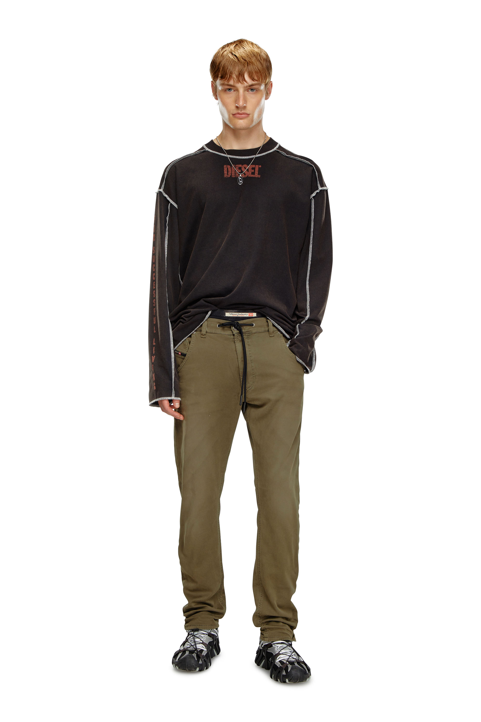 Regular 2032 D-Krooley Joggjeans® 0670M, Military Green Diesel - Man's Regular 2032 D-Krooley Joggjeans® 0670M, Military Green - 1