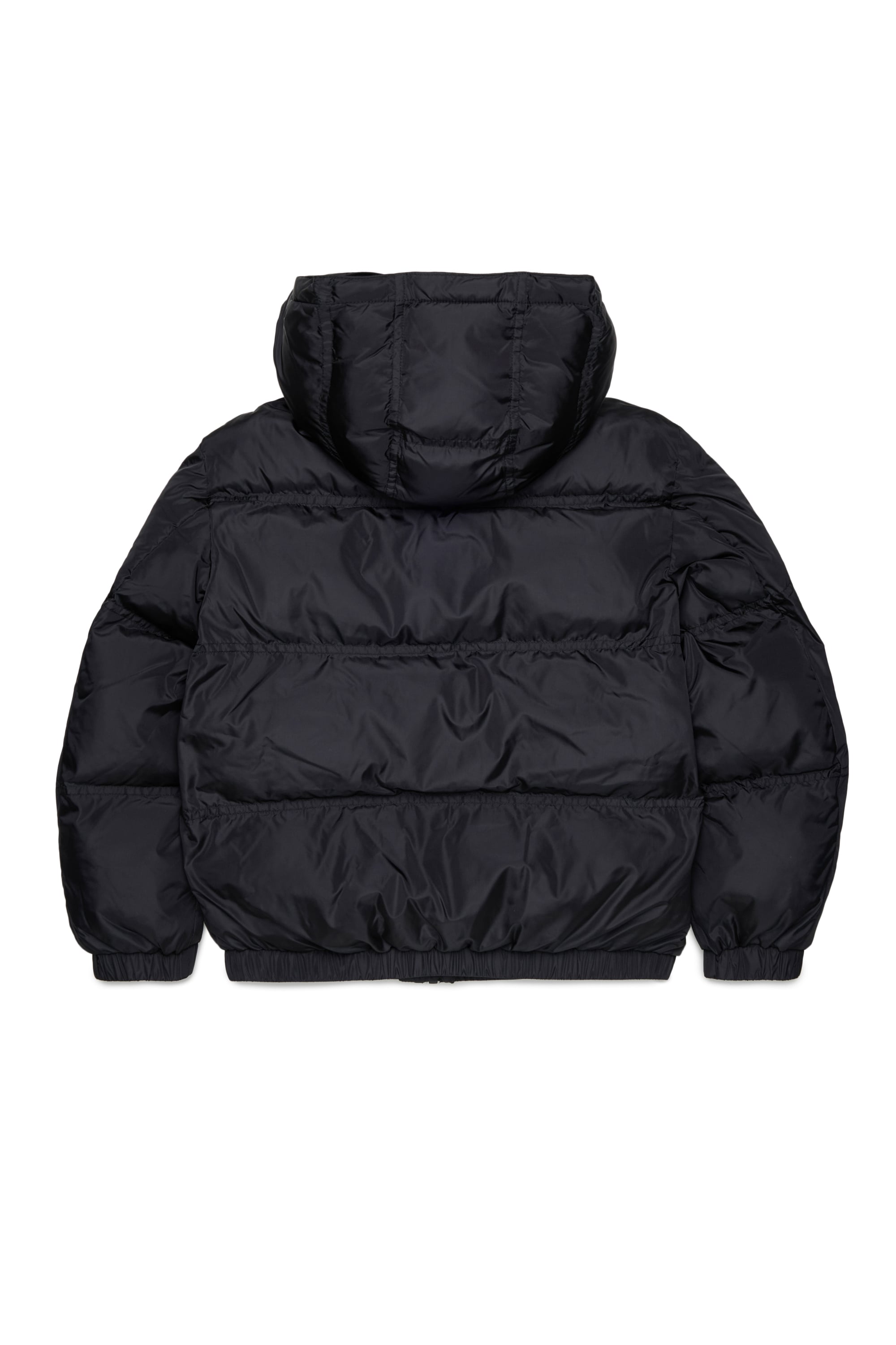 Diesel - JRIVON, Unisex's Hooded puffer jacket with oversized pockets in Black - 2